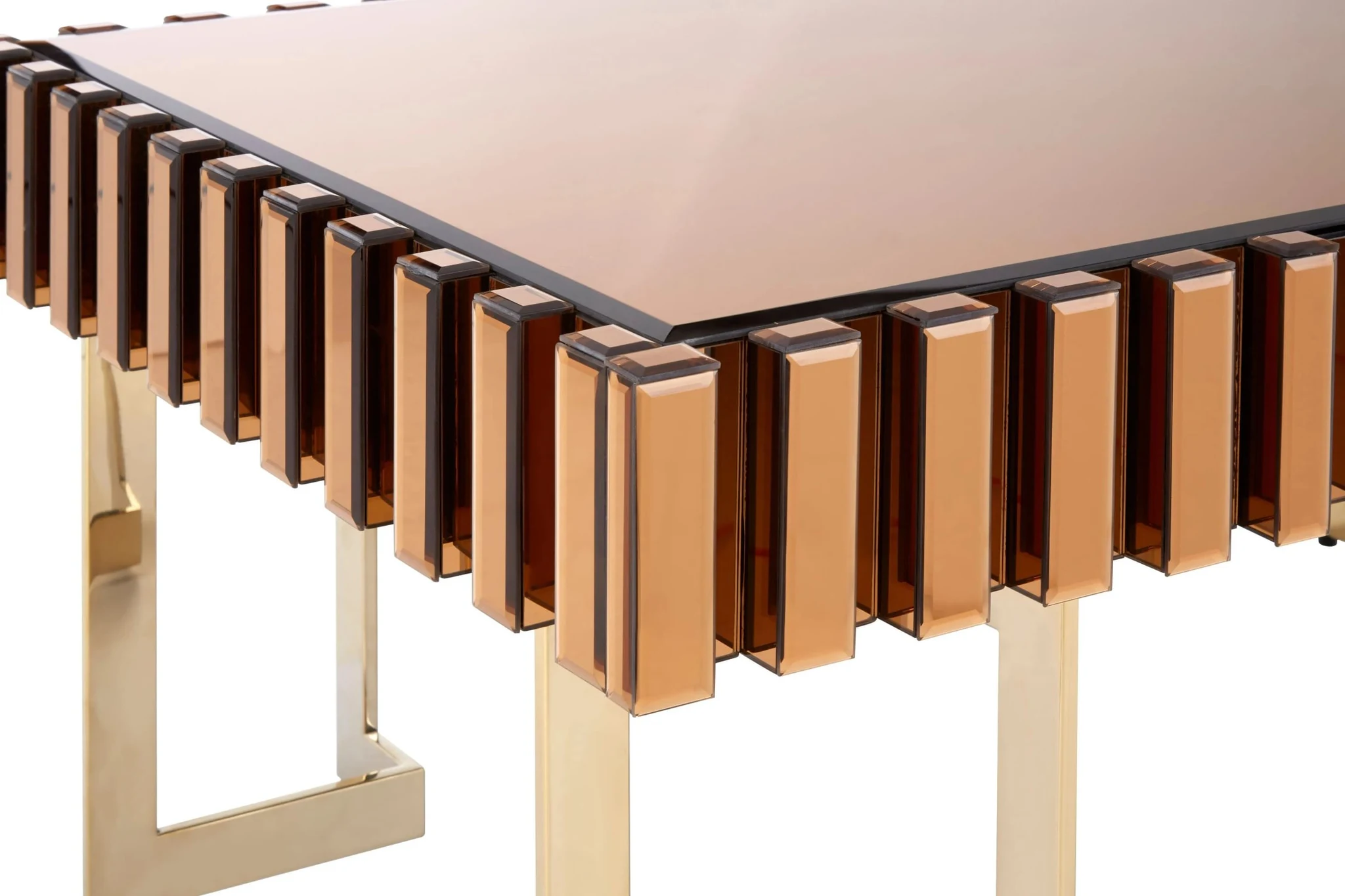 Rivoli Gold Mirrored Coffee Table with Drawer - Tables, photo 7 of 7