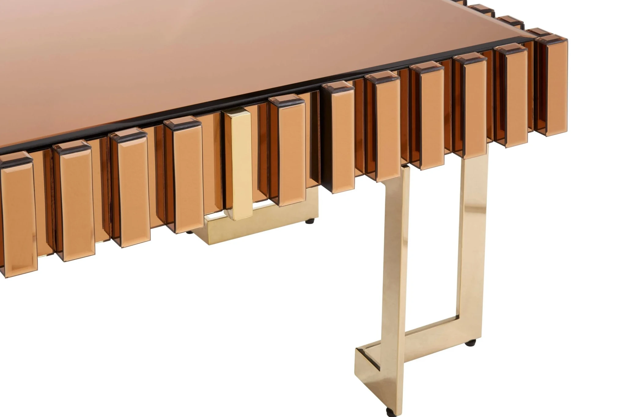Rivoli Gold Mirrored Coffee Table with Drawer - Tables, photo 6 of 7