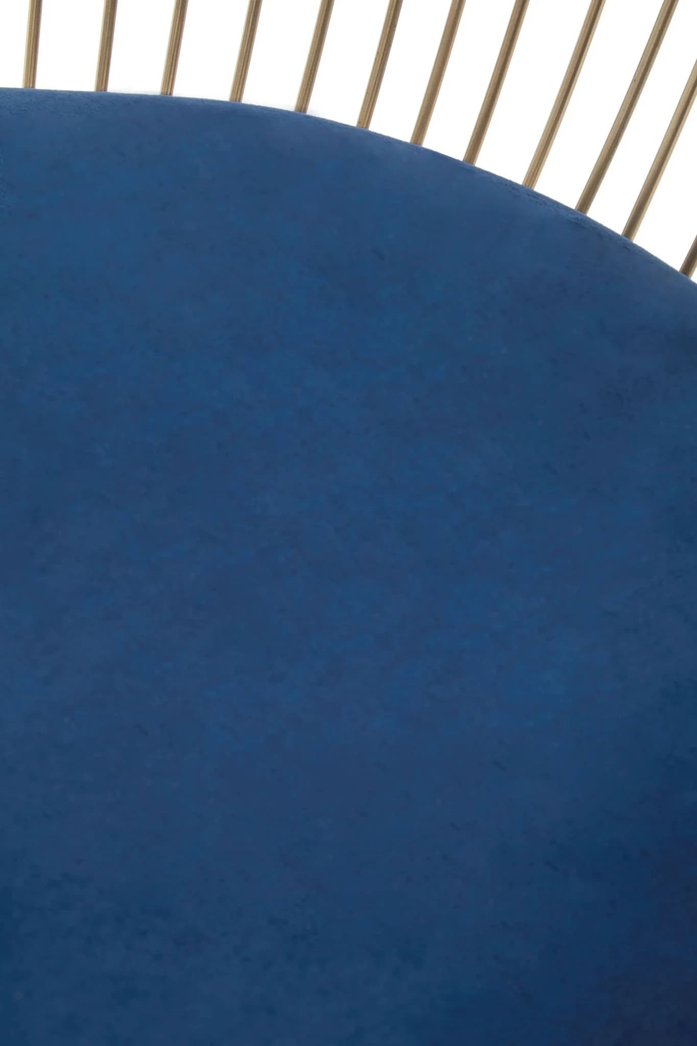 Anzio Navy Blue Velvet And Brushed Gold Chair - Seating, photo 5 of 8