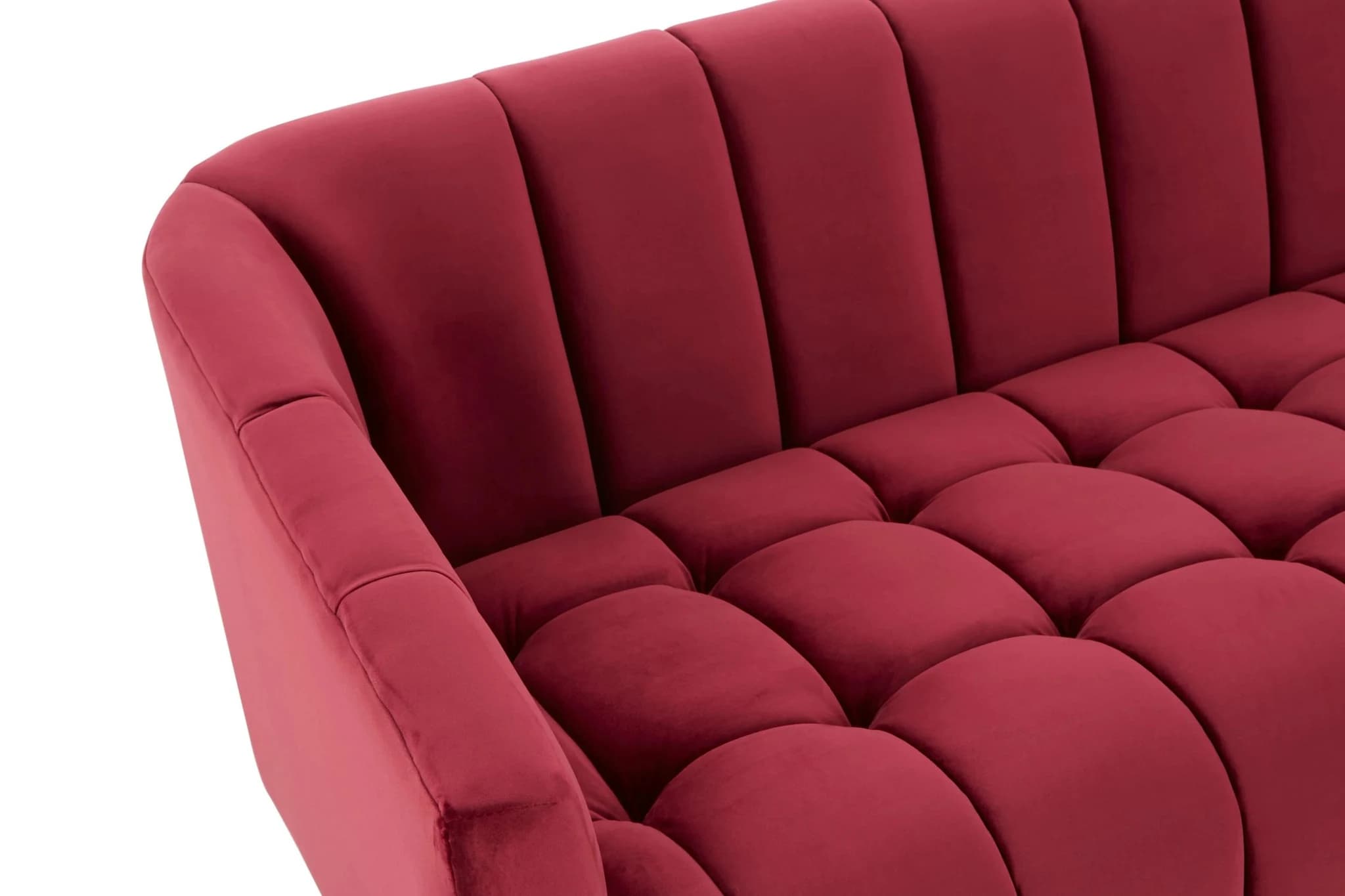 Bella 3 Seat Wine Velvet Sofa - Seating, photo 8 of 8