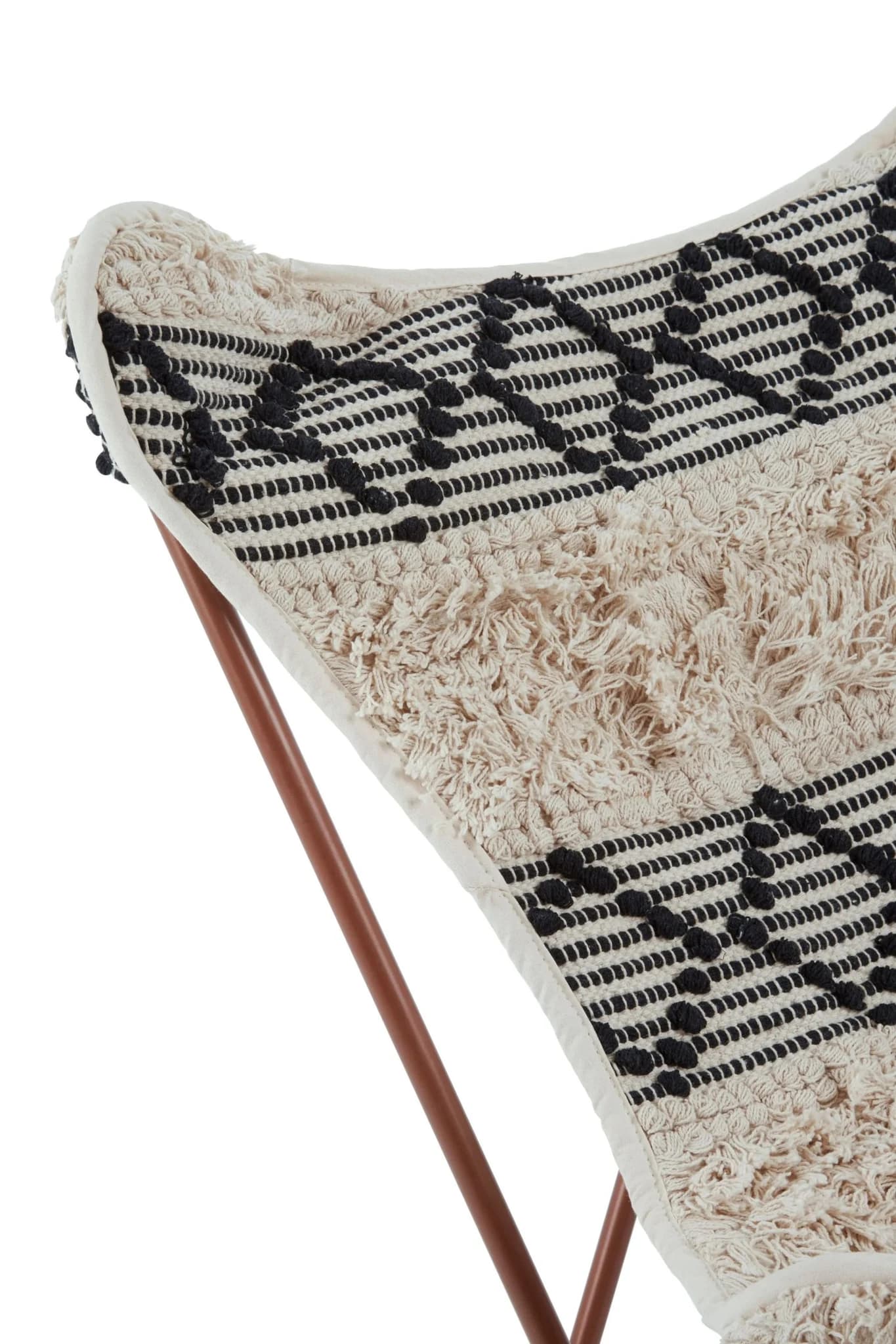 Cefena Black and White Pattern Butterfly Chair - Seating, photo 7 of 7