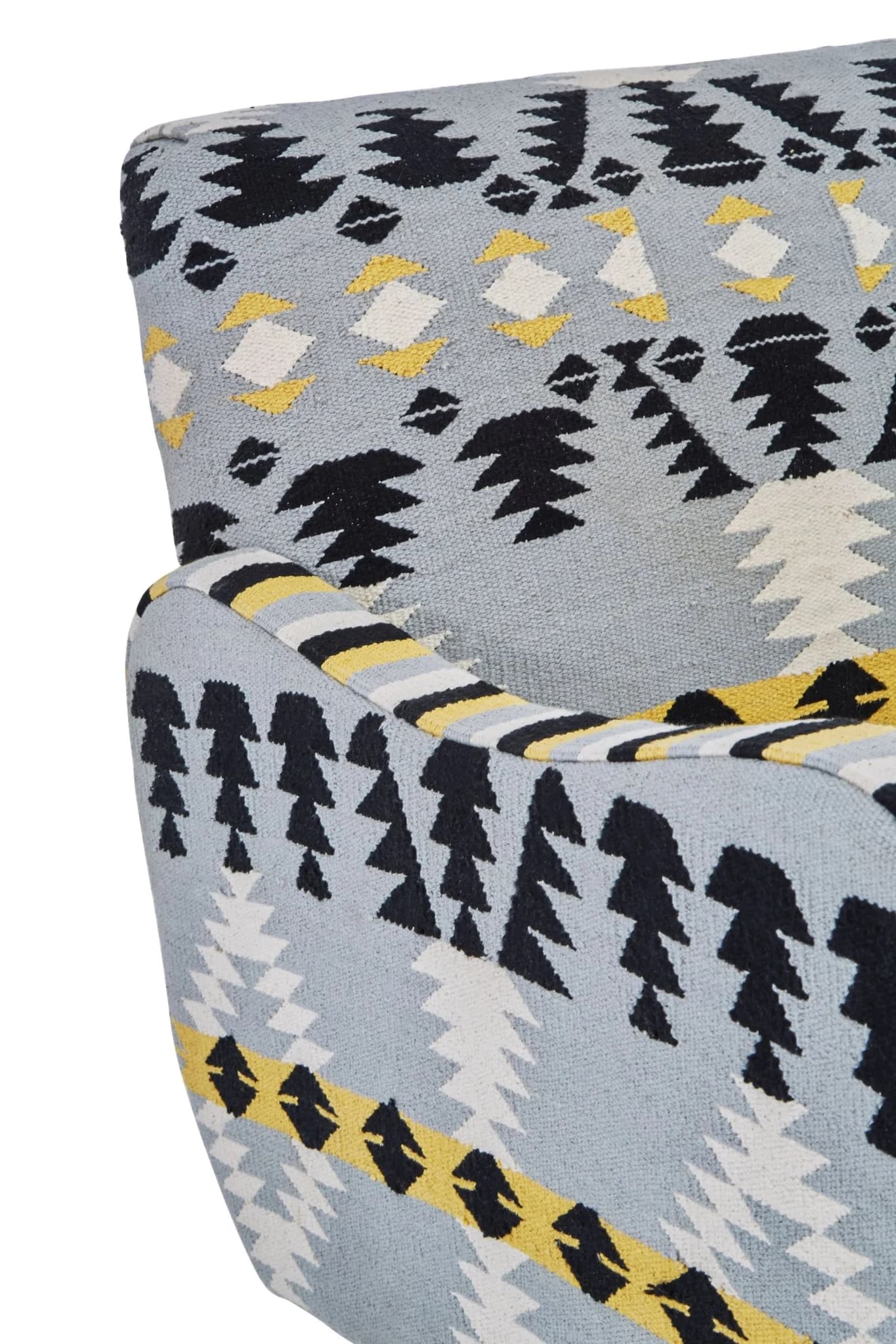 Cefena Kilim Style Armchair with Mango Wood Legs - Seating, photo 7 of 7