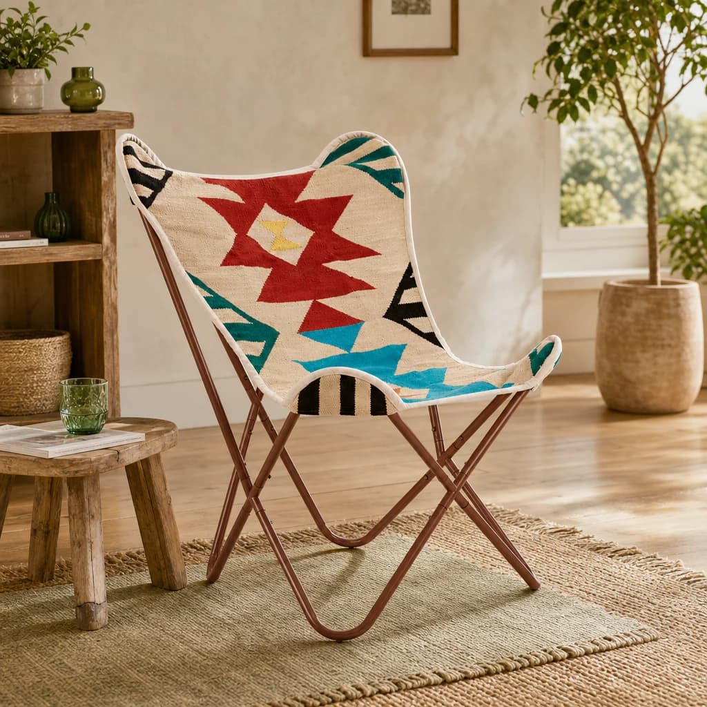 Cefena Multicolour Butterfly Chair - Seating, photo 1 of 7