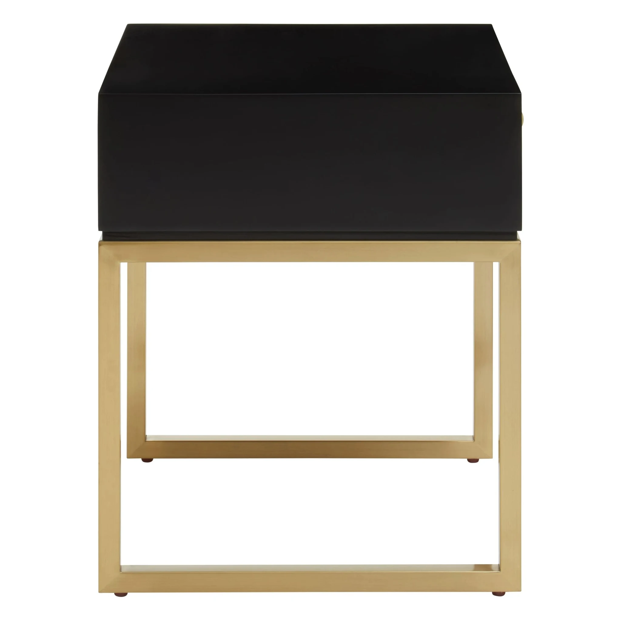 Dumas Black and White One Drawer Side Table - Tables, photo 3 of 8