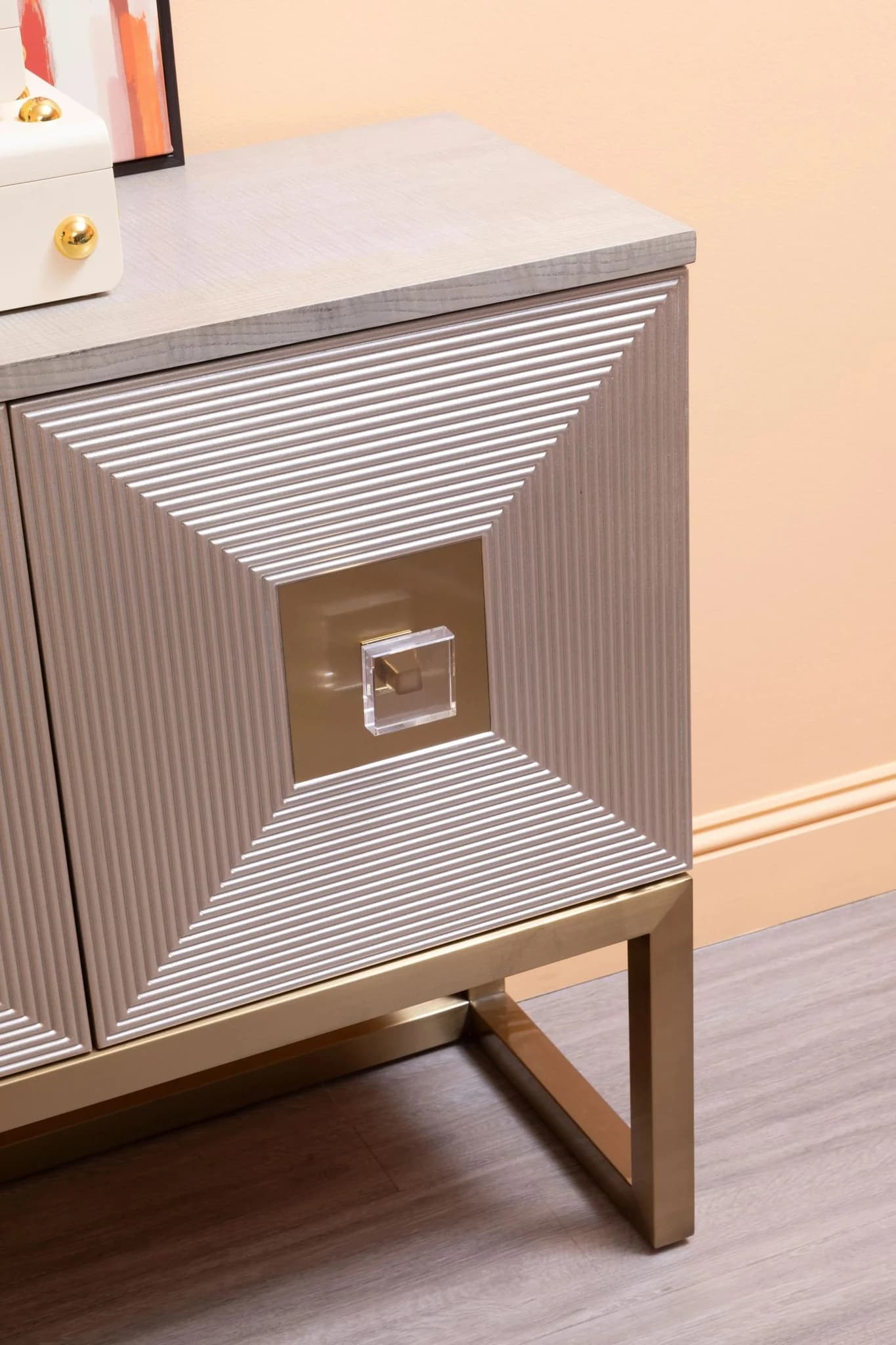 Duvali Grey and Champagne Finish Sideboard - Bookcases & shelving, photo 2 of 8