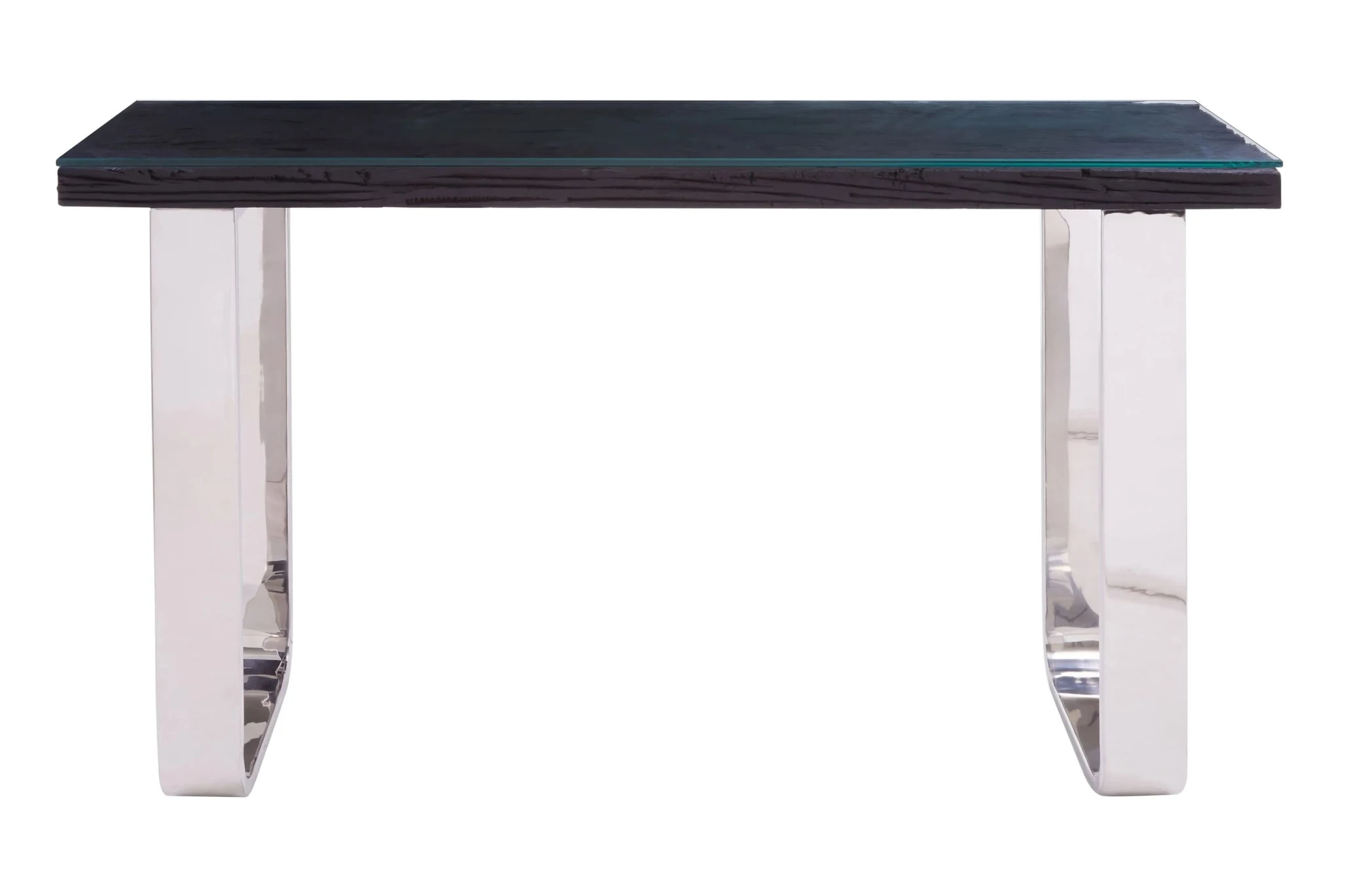 Kerala Black Recycled Wood Console Table with Curved Legs - Tables, photo 3 of 7