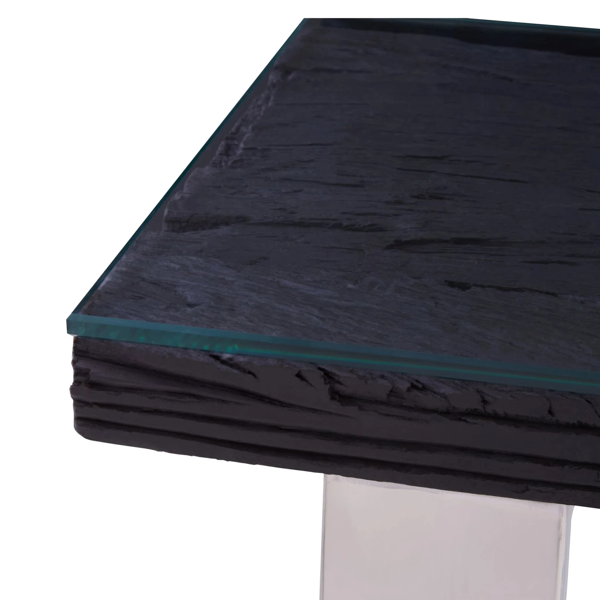 Kerala Black Recycled Wood Console Table with Curved Legs - Tables, photo 7 of 7