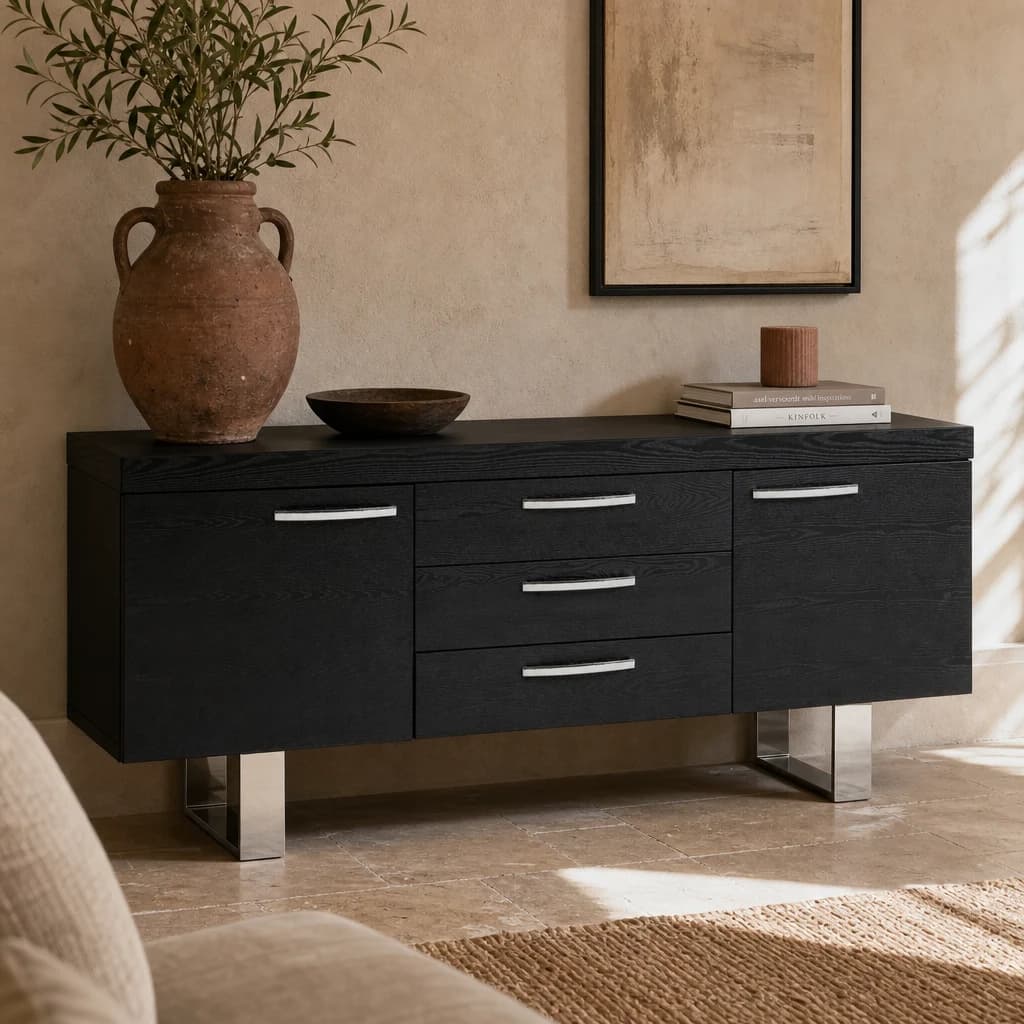 Ulmus Black Elm Wood Sideboard - Bookcases & shelving, photo 1 of 8