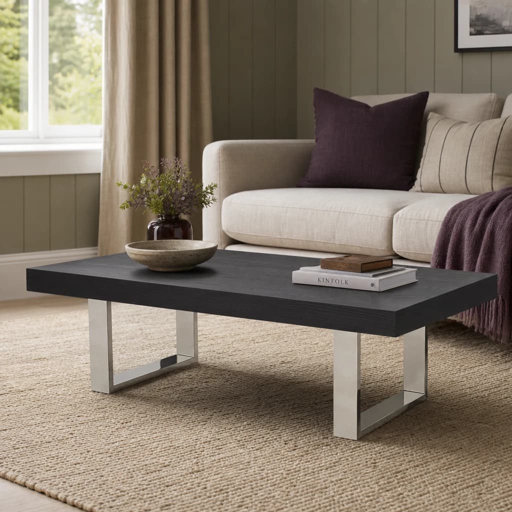 Ulmus Black Elm Wood Coffee Table - Tables, photo 1 of 5