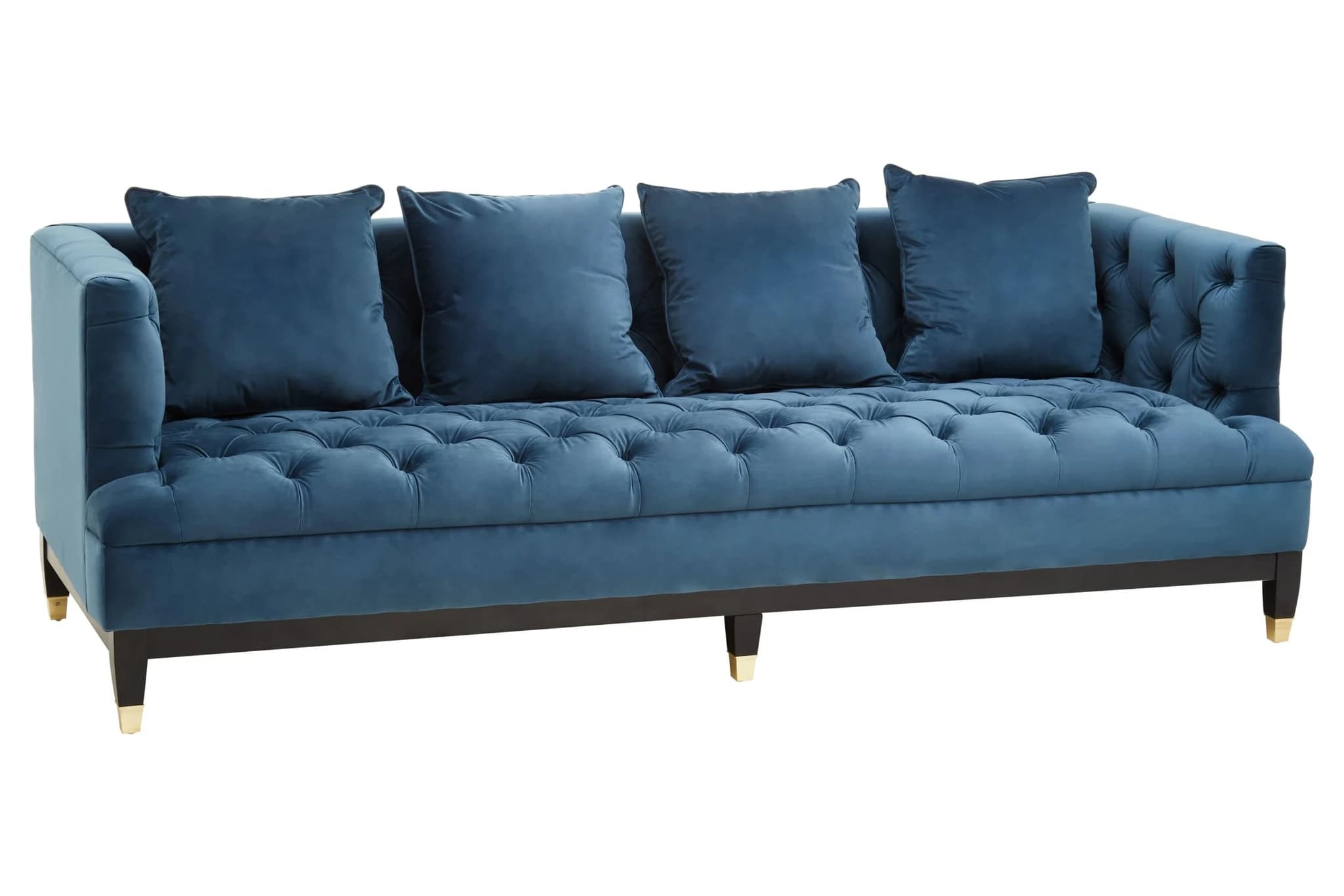 Sefira Navy Fabric 3 Seat Modern Chesterfield Sofa - Seating, photo 4 of 8