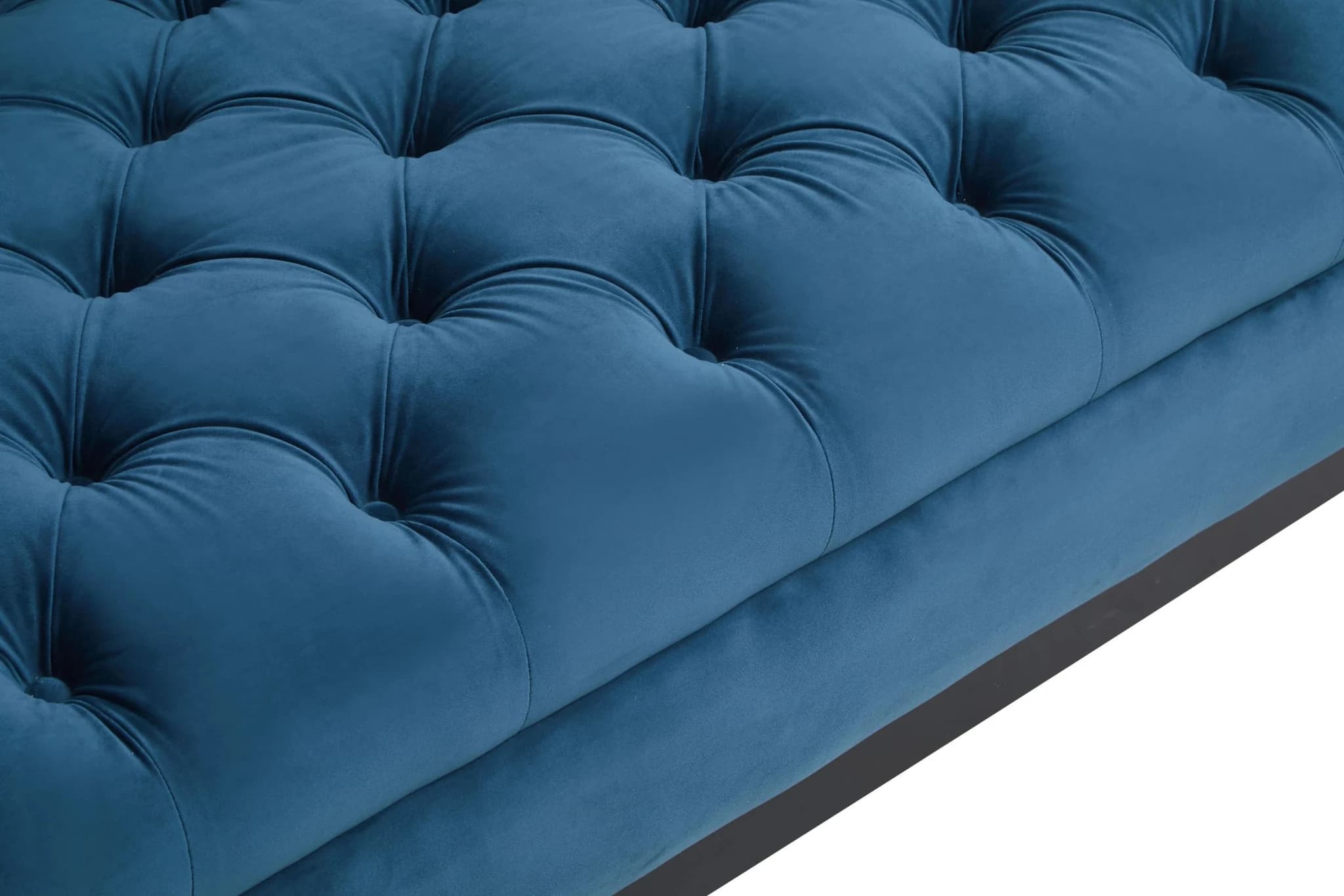 Sefira Navy Fabric Modern Chesterfield 2 Seat Sofa - Seating, photo 8 of 8