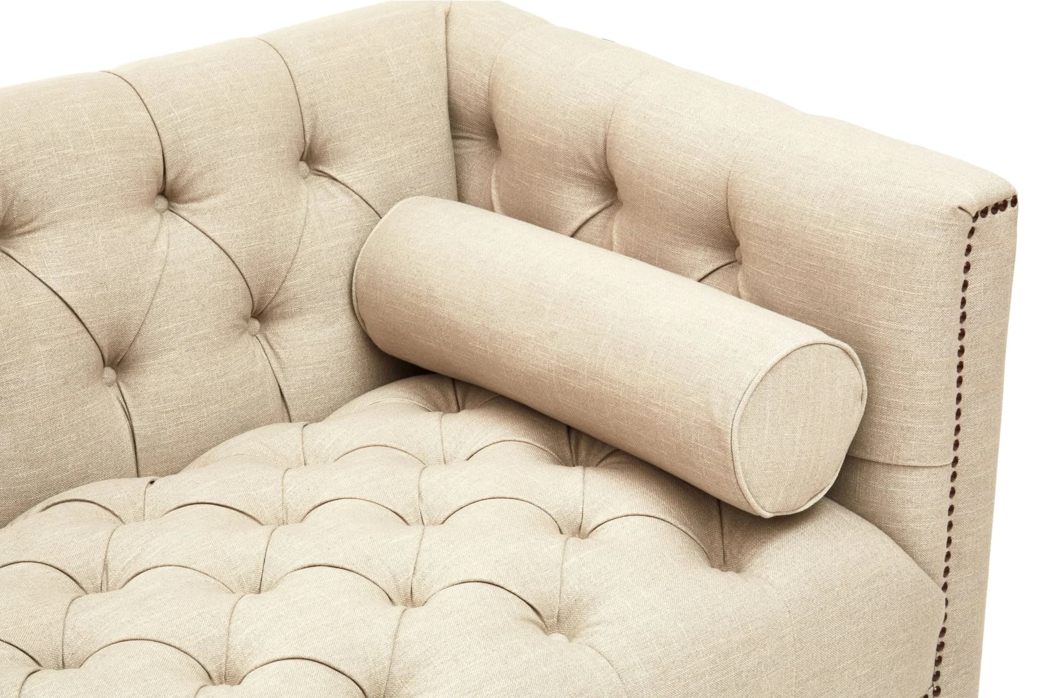 Surina Stone Fabric 3 Seat Modern Chesterfield Sofa - Seating, photo 8 of 8