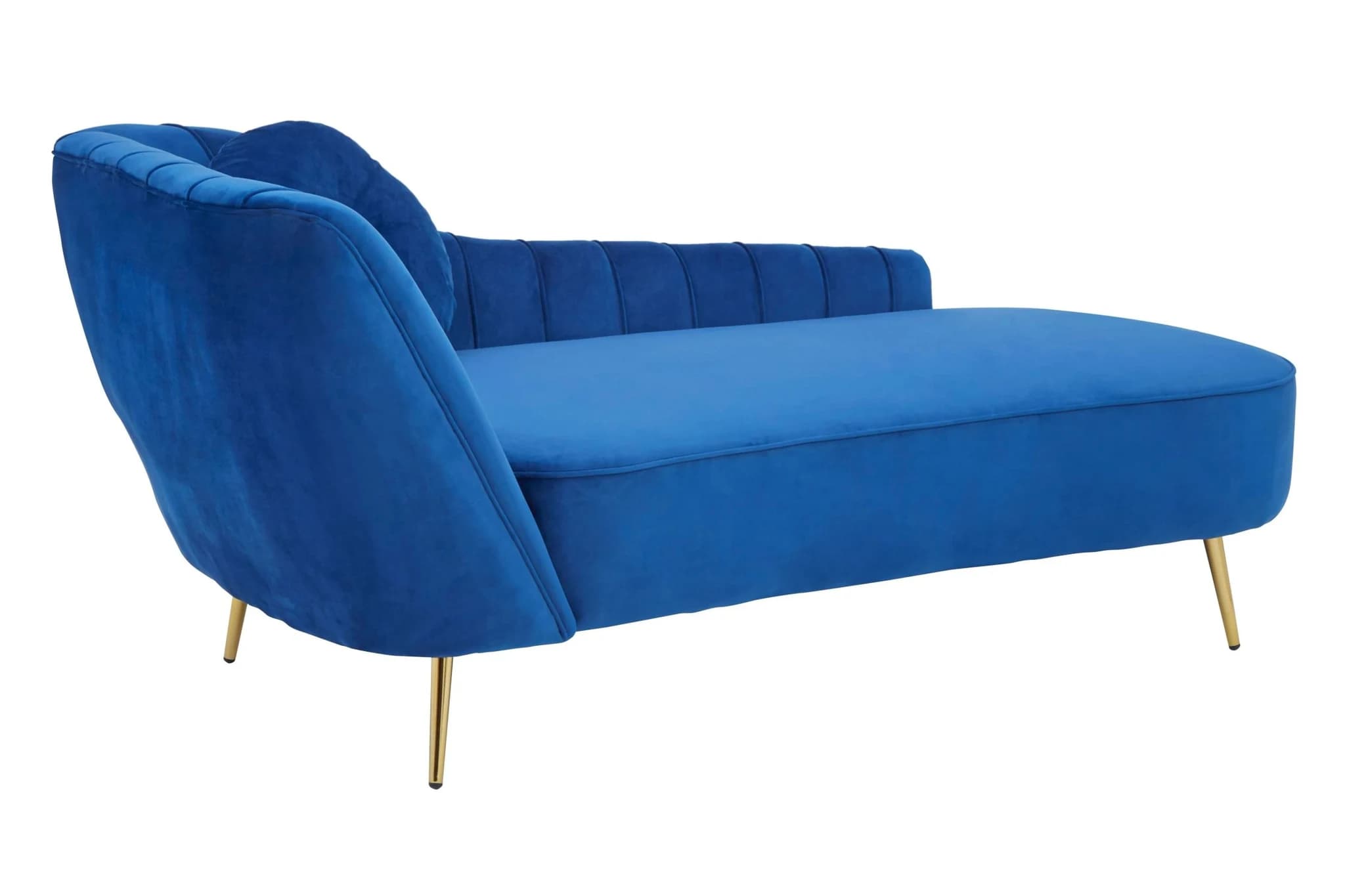 Felizia Midnight Blue Velvet Left Arm Chaise Longue - Seating, photo 4 of 8