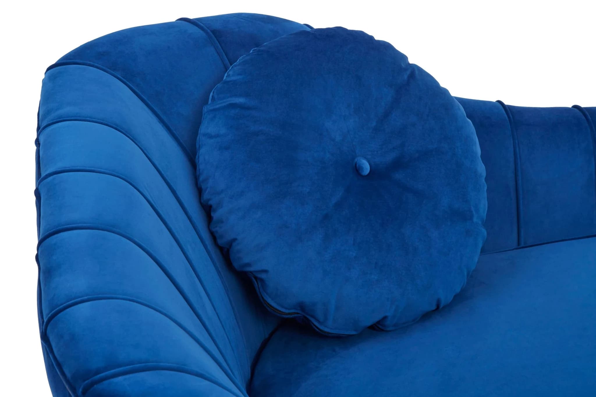 Felizia Midnight Blue Velvet Left Arm Chaise Longue - Seating, photo 7 of 8