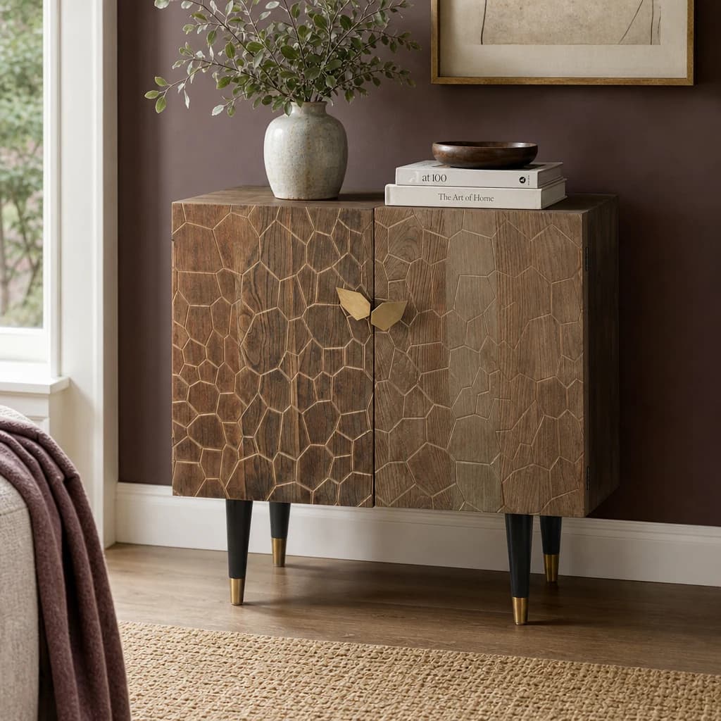 Malay Recycled Elm Wood 2 Door Sideboard - Bookcases & shelving, photo 1 of 8