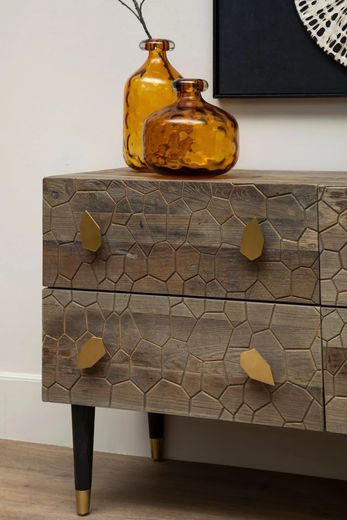 Malay Recycled Elm Wood Chest of 4 Drawers - Bookcases & shelving, photo 2 of 8