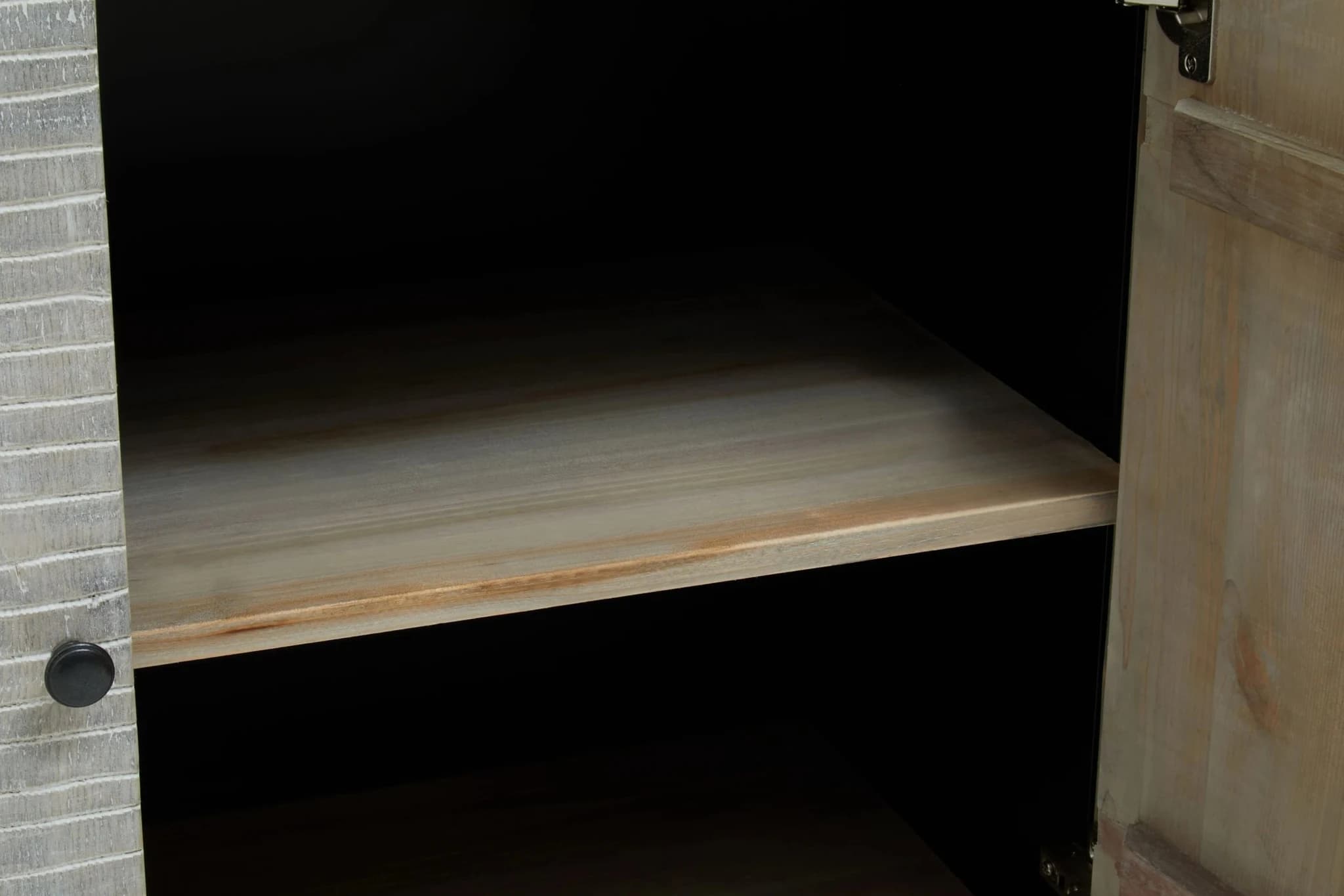 Luxor Grey Wash Recycled Pine Wood 4 Door Sideboard - Bookcases & shelving, photo 6 of 8
