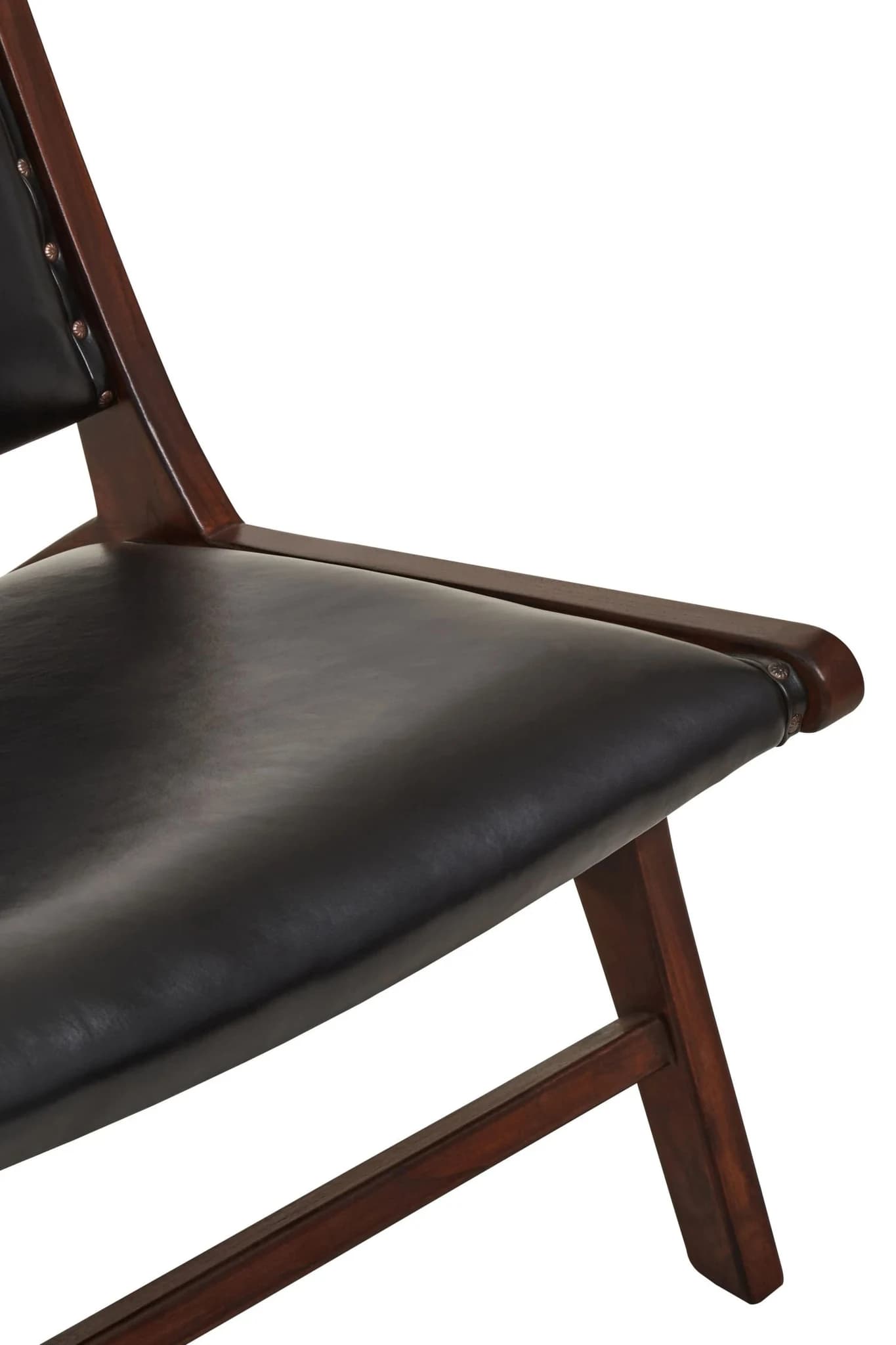 Inca Genuine Black Leather Lounge Chair - Seating, photo 8 of 8