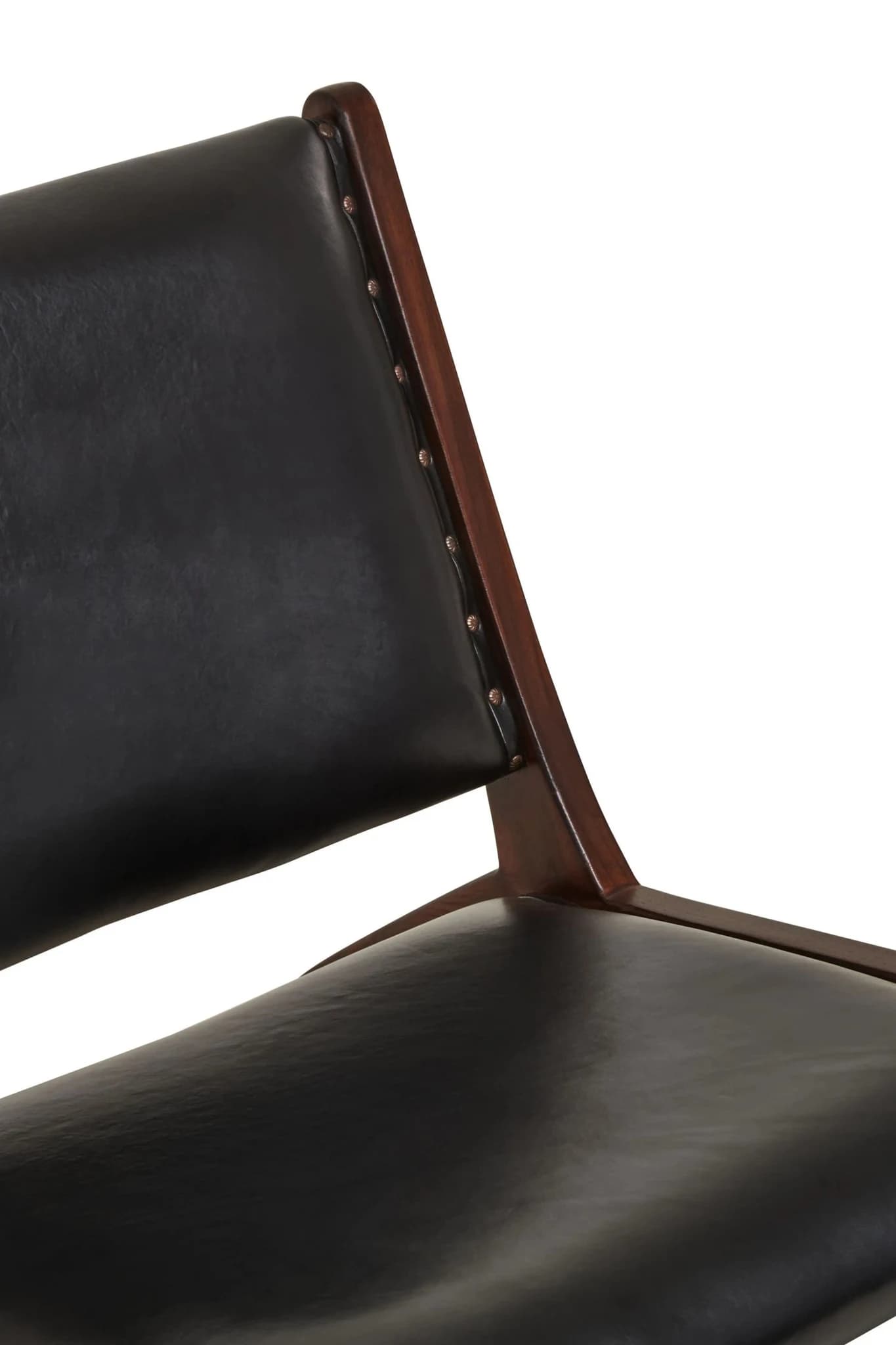 Inca Genuine Black Leather Lounge Chair - Seating, photo 7 of 8