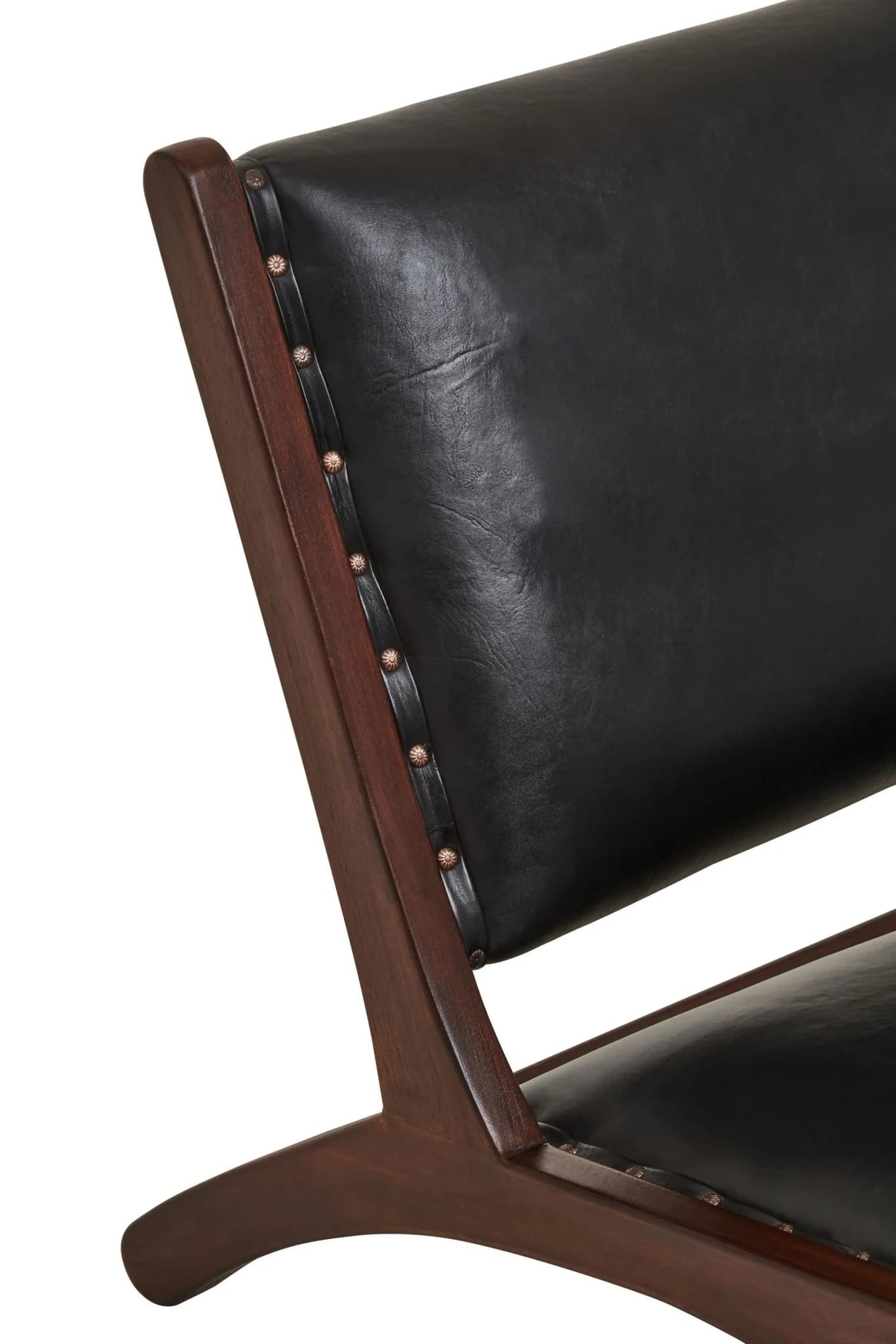 Inca Genuine Black Leather Lounge Chair - Seating, photo 6 of 8