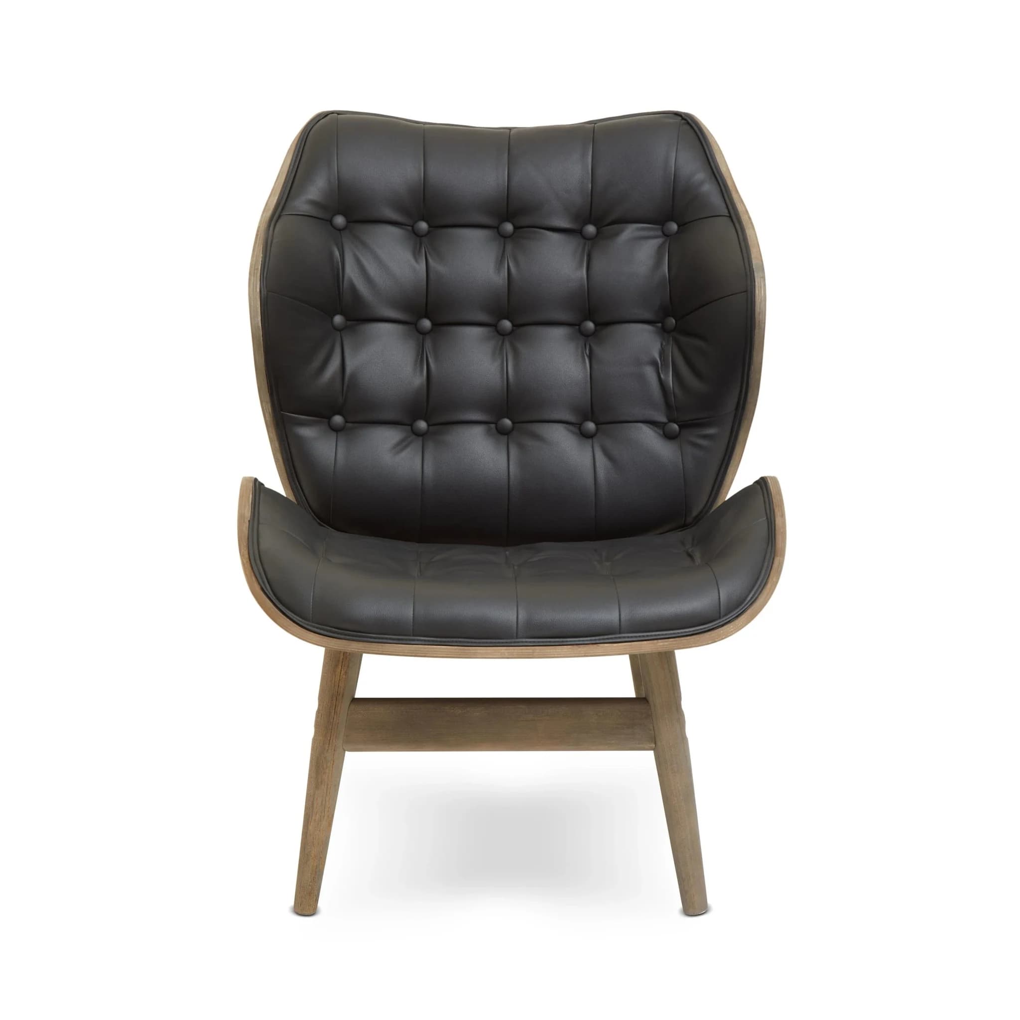 Vinsi Black Leather Effect Chair With Button Detail - Seating, photo 8 of 8