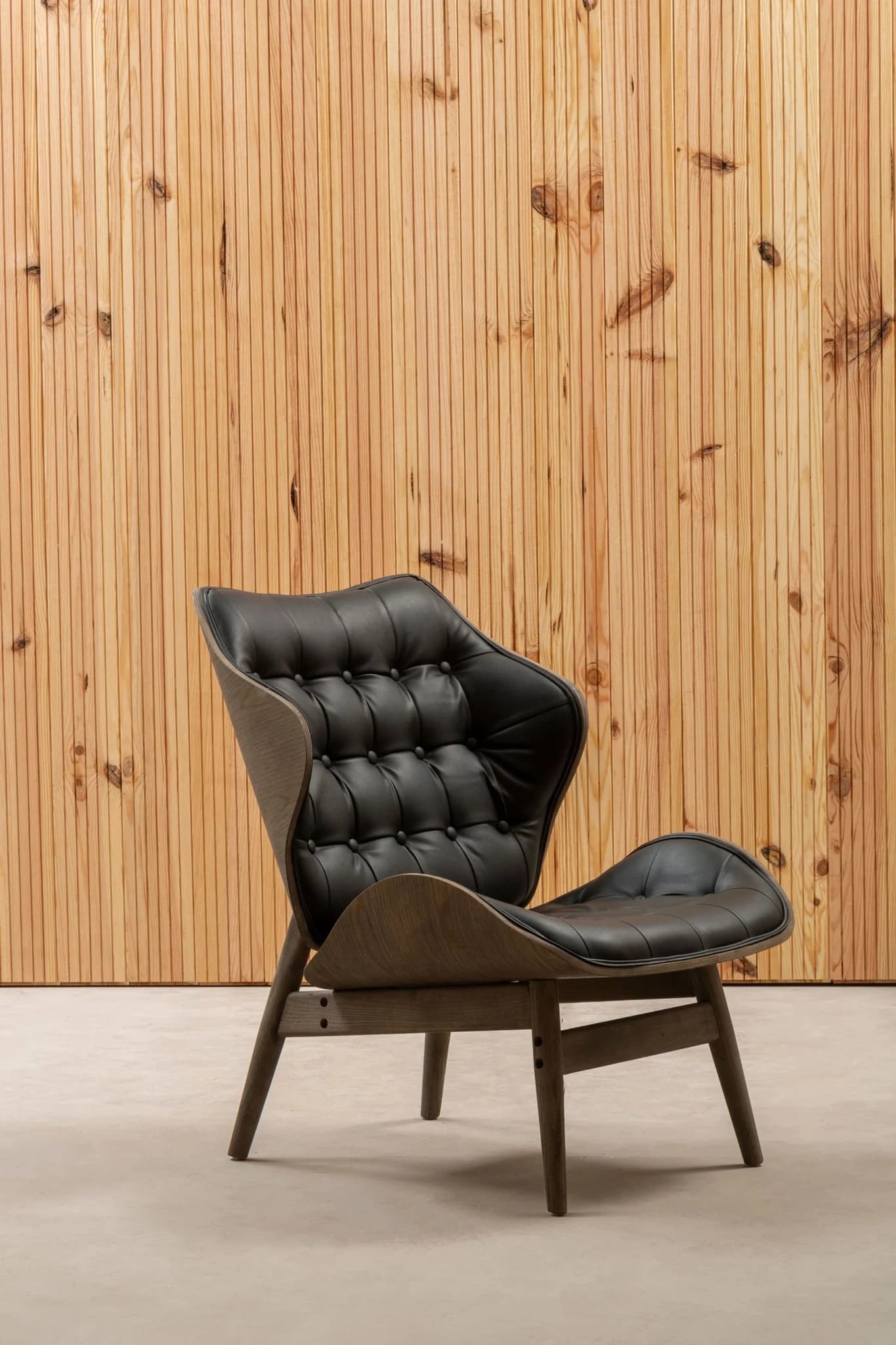 Vinsi Black Leather Effect Chair With Button Detail - Seating, photo 6 of 8