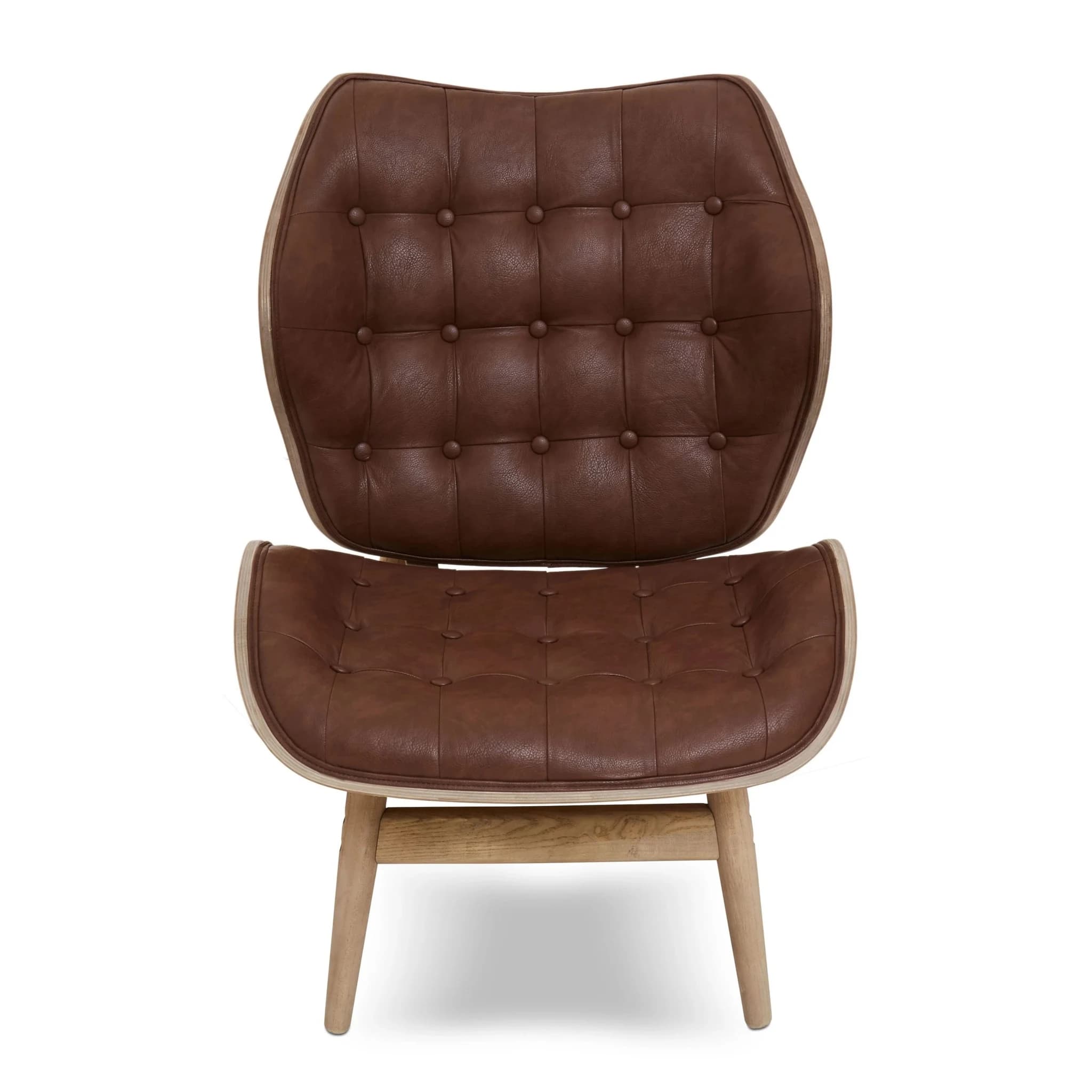 Vinsi Brown Leather Effect Chair - Seating, photo 5 of 8