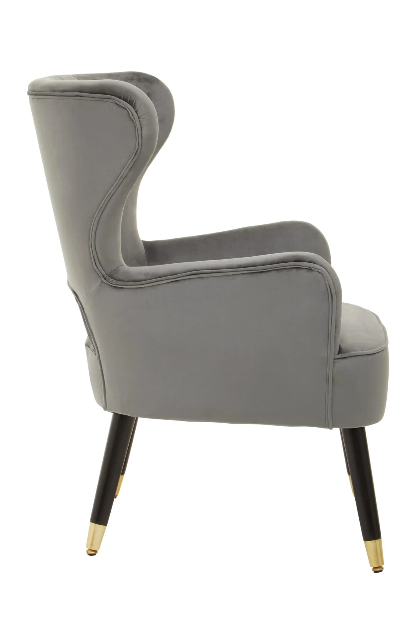 Sloan Grey Velvet Armchair - Seating, photo 3 of 8