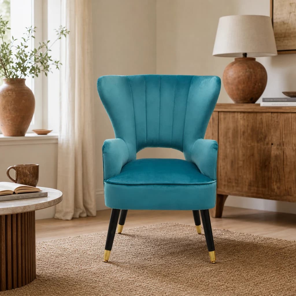 Sloan Green Velvet Armchair - Seating, photo 1 of 2