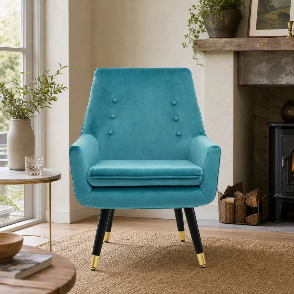 Sara Green Velvet Armchair - Seating, photo 1 of 2