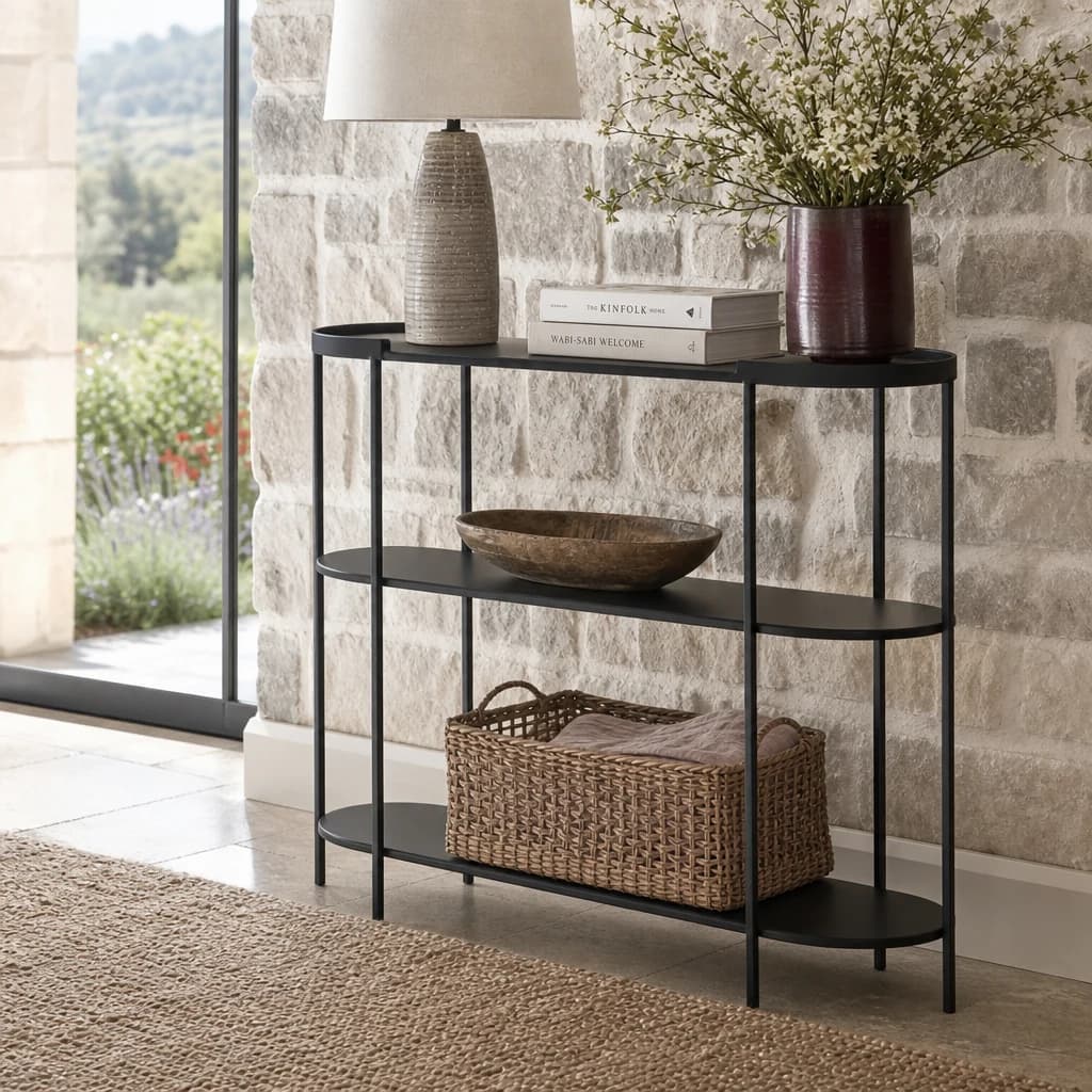 Trento Console Table With Glass Top - Tables, photo 1 of 8
