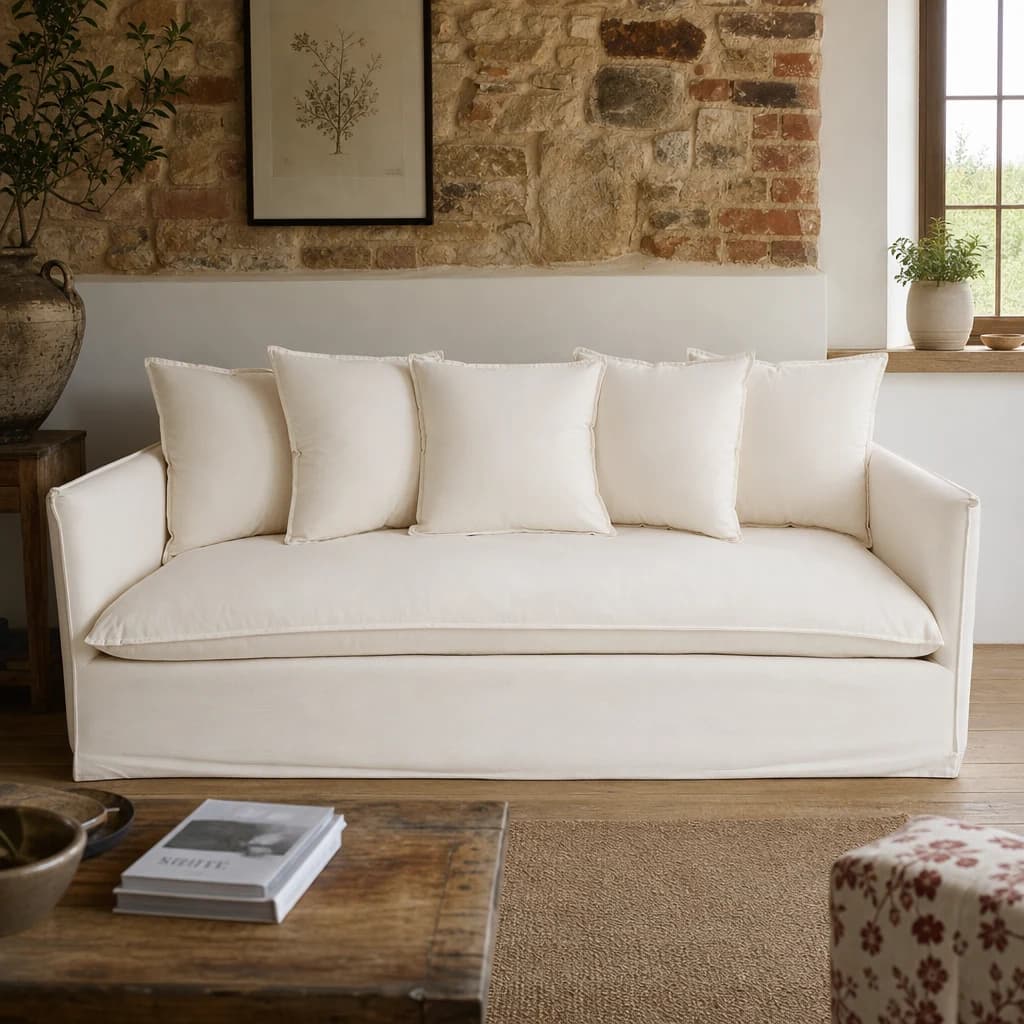 Antibes Three Seat Cream Sofa - Seating, photo 1 of 7