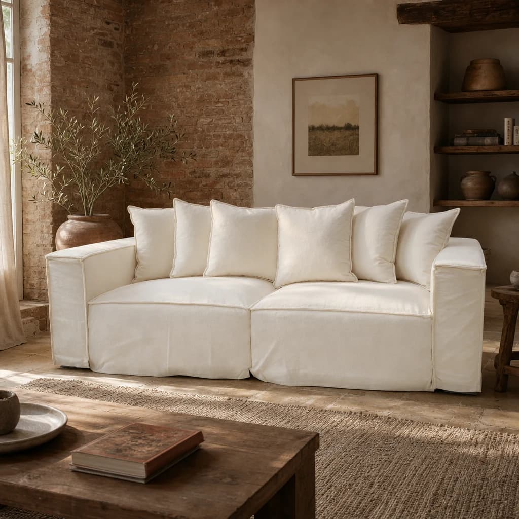 Marseille 3 Seat Cream Sofa - Seating, photo 1 of 8