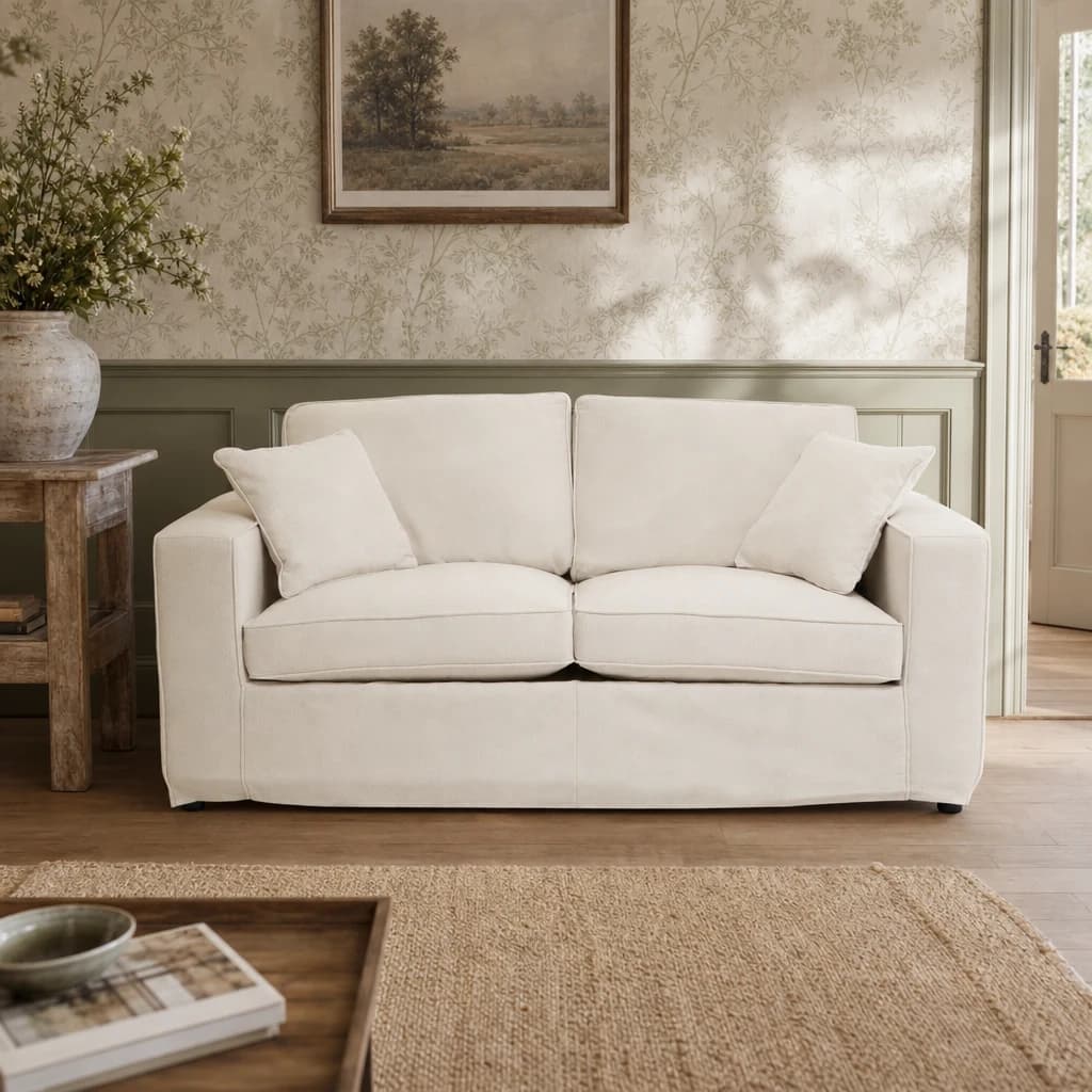 Valensole 2 Seat Cream Fabric Sofa - Seating, photo 1 of 8