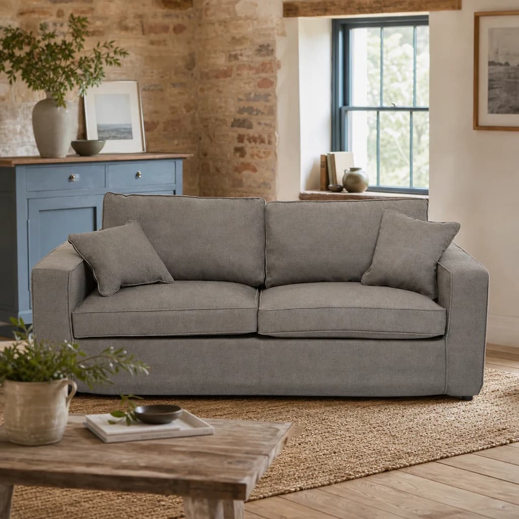 Valensole 3 Seat Grey Fabric Sofa - Seating, photo 1 of 8