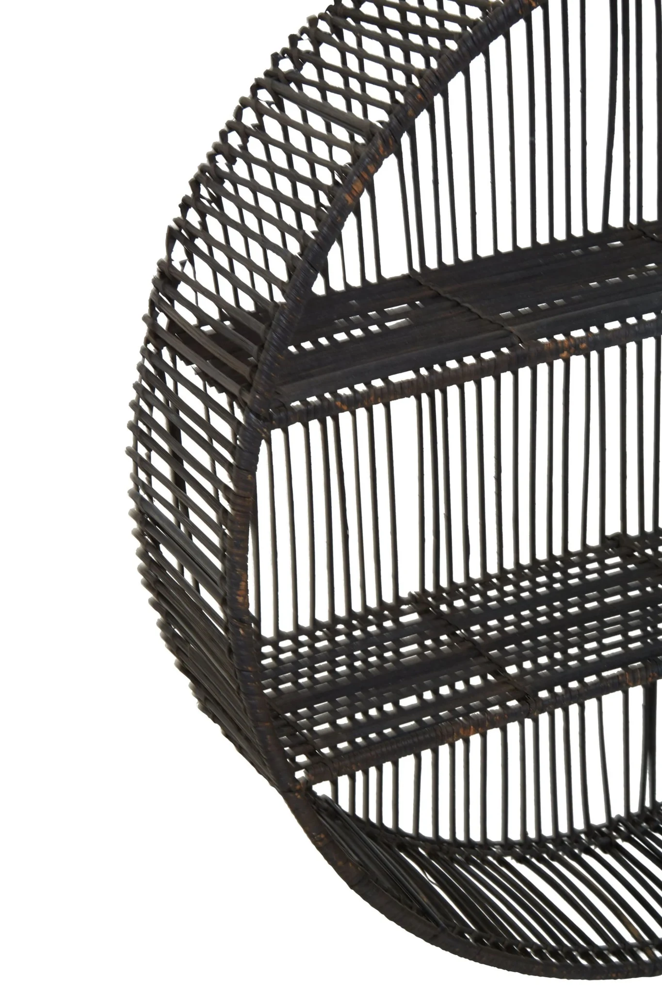 Batu Large Black Rattan Wall Shelf - Bookcases & shelving, photo 7 of 7