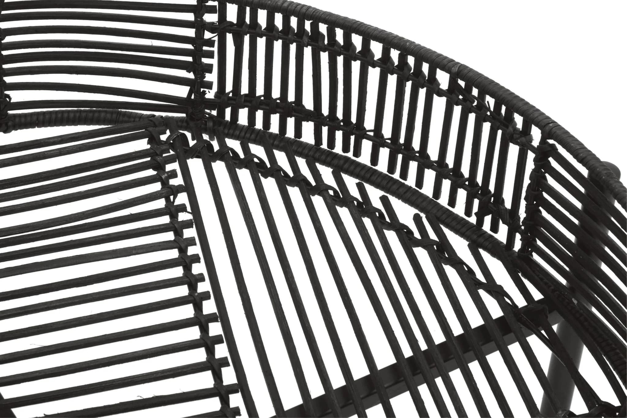 Batu Set Of 2 Black Rattan Side Tables - Tables, photo 6 of 6