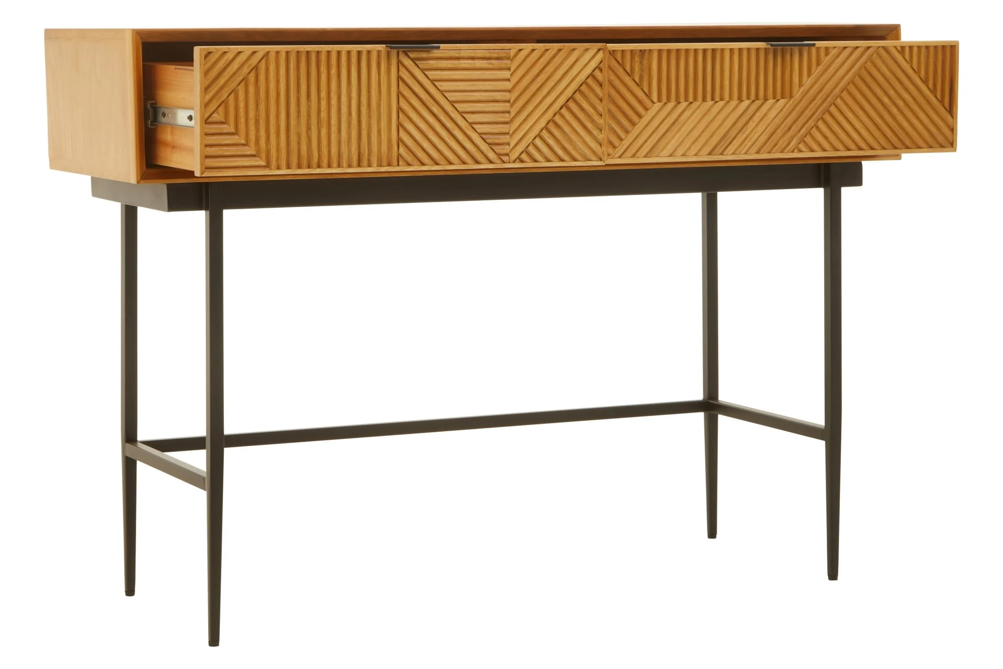 Jakara Natural Finish Console Table with 2 Drawers - Tables, photo 6 of 8