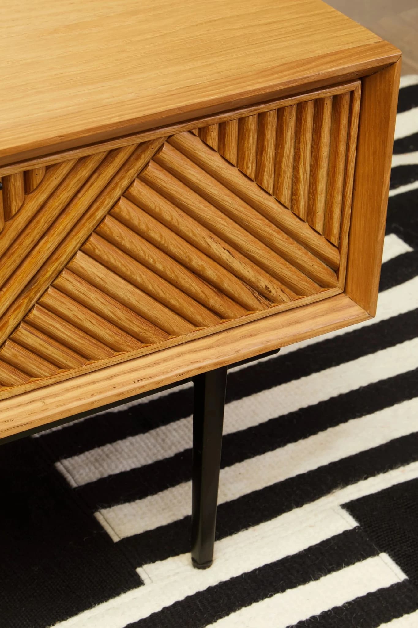 Jakara Natural Finish Coffee Table with Drawers - Tables, photo 6 of 8