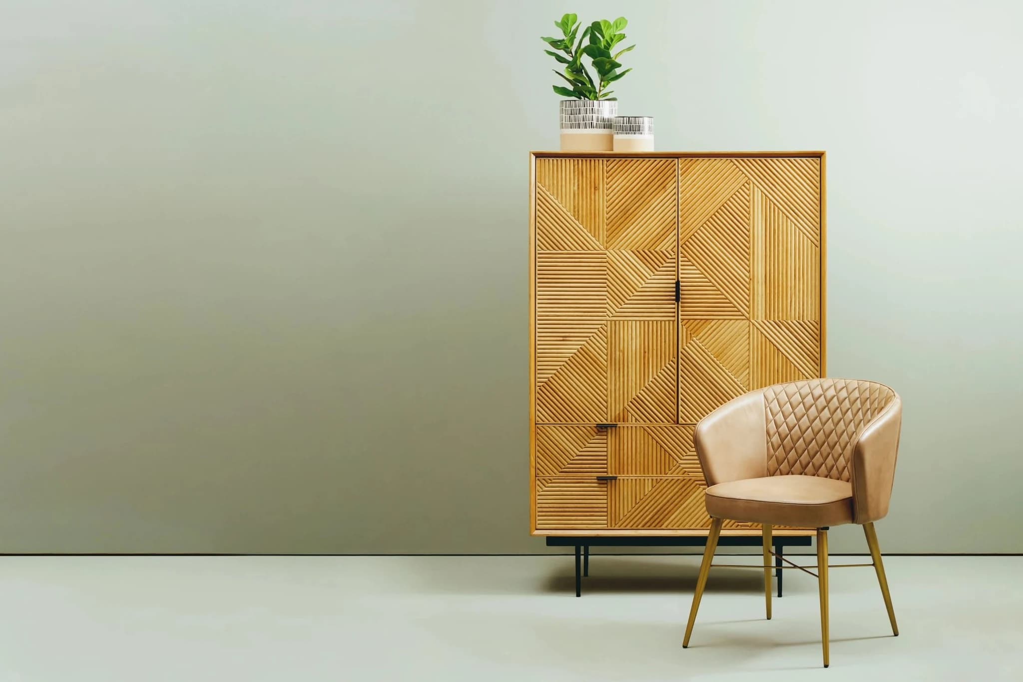 Jakara Natural Finish Cabinet with Drawers - Bookcases & shelving, photo 7 of 8