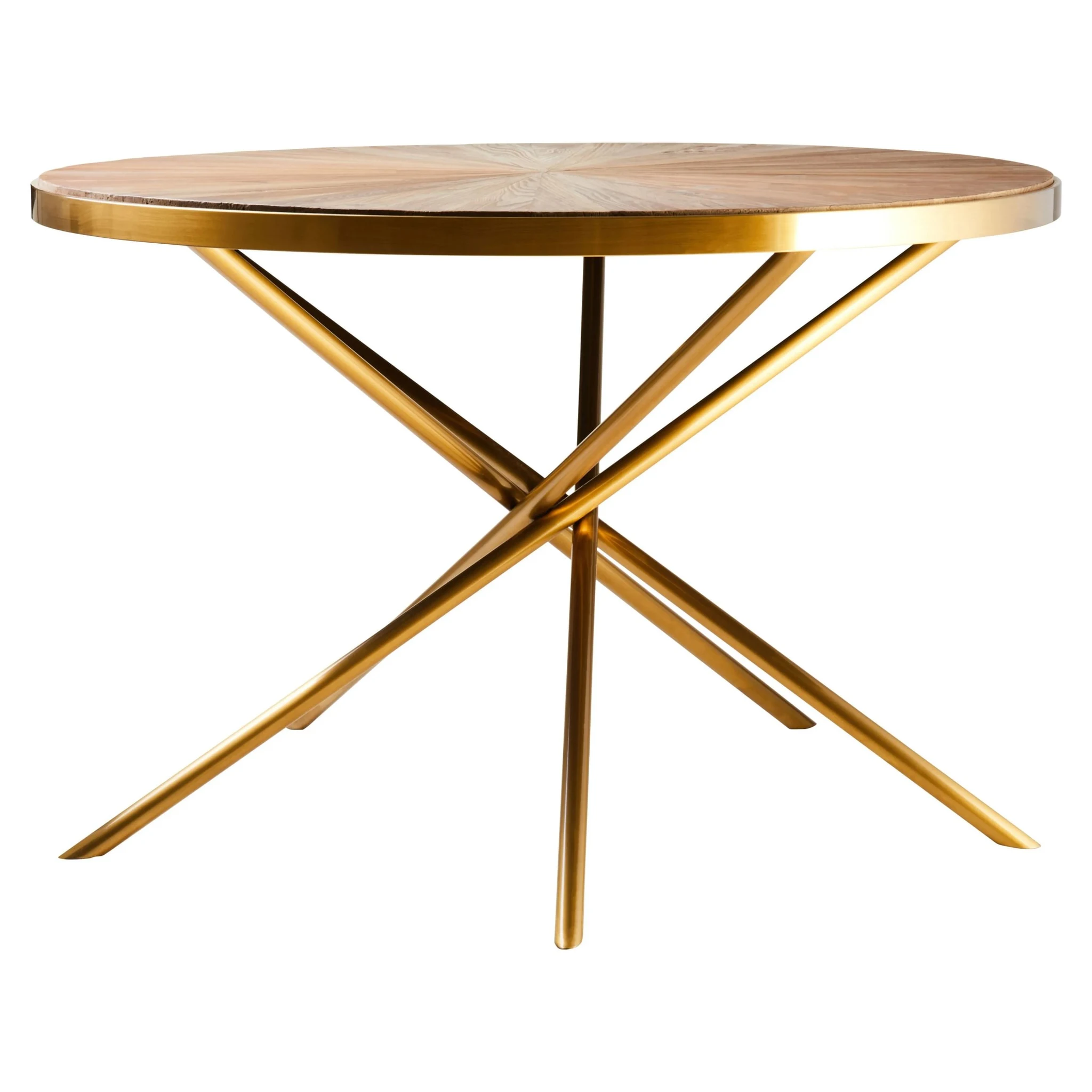Jana Round Fir Wood Dining Table with Splayed Legs - Tables, photo 3 of 7