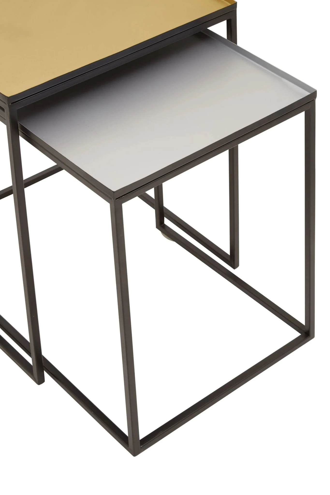 Rabia Gold And Silver Nest Of 2 Tables - Tables, photo 8 of 8