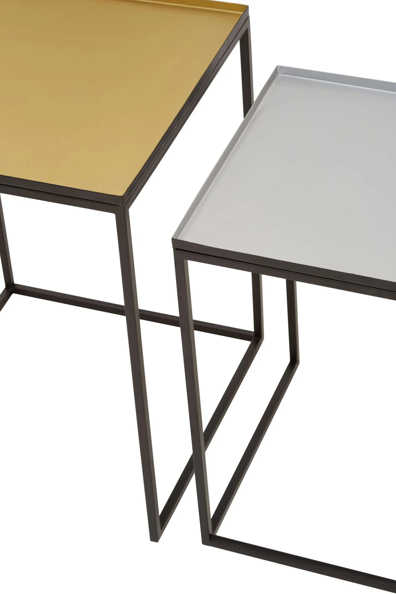 Rabia Gold And Silver Nest Of 2 Tables - Tables, photo 7 of 8