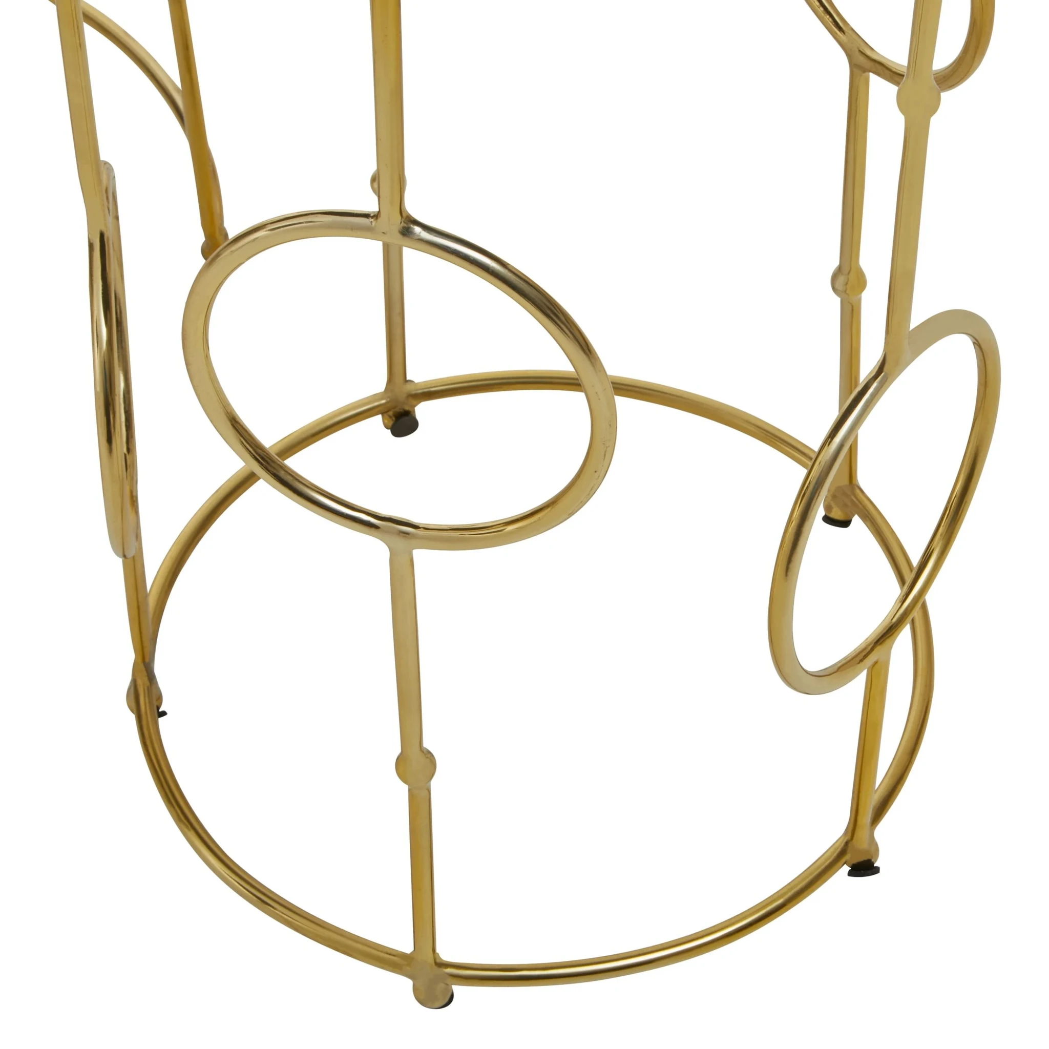 Rabia Mirror Top and Gold Set Of 2 Nesting Side Tables - Tables, photo 6 of 6
