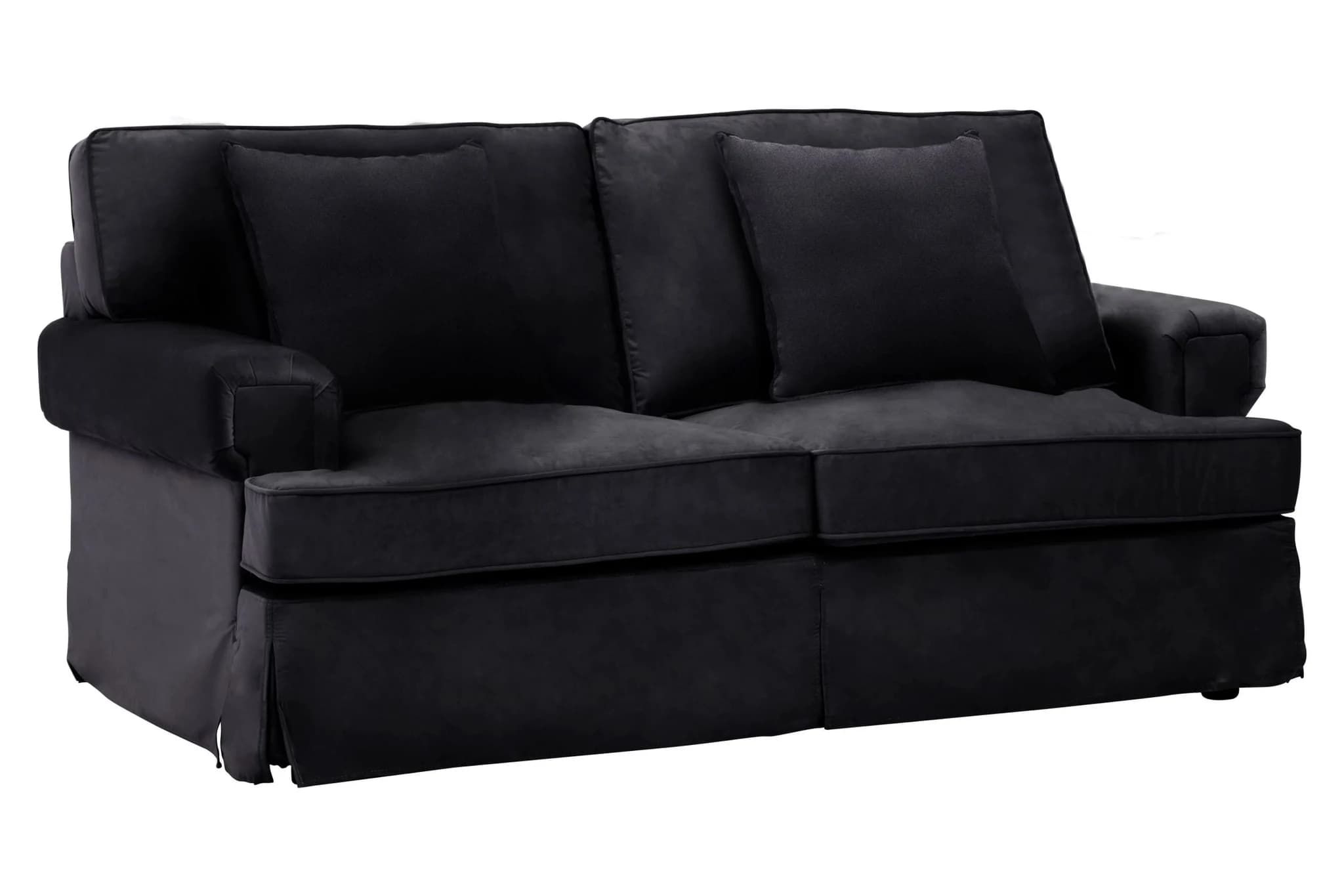 Ralph Two Seat Black Velvet Sofa - Seating, photo 4 of 6