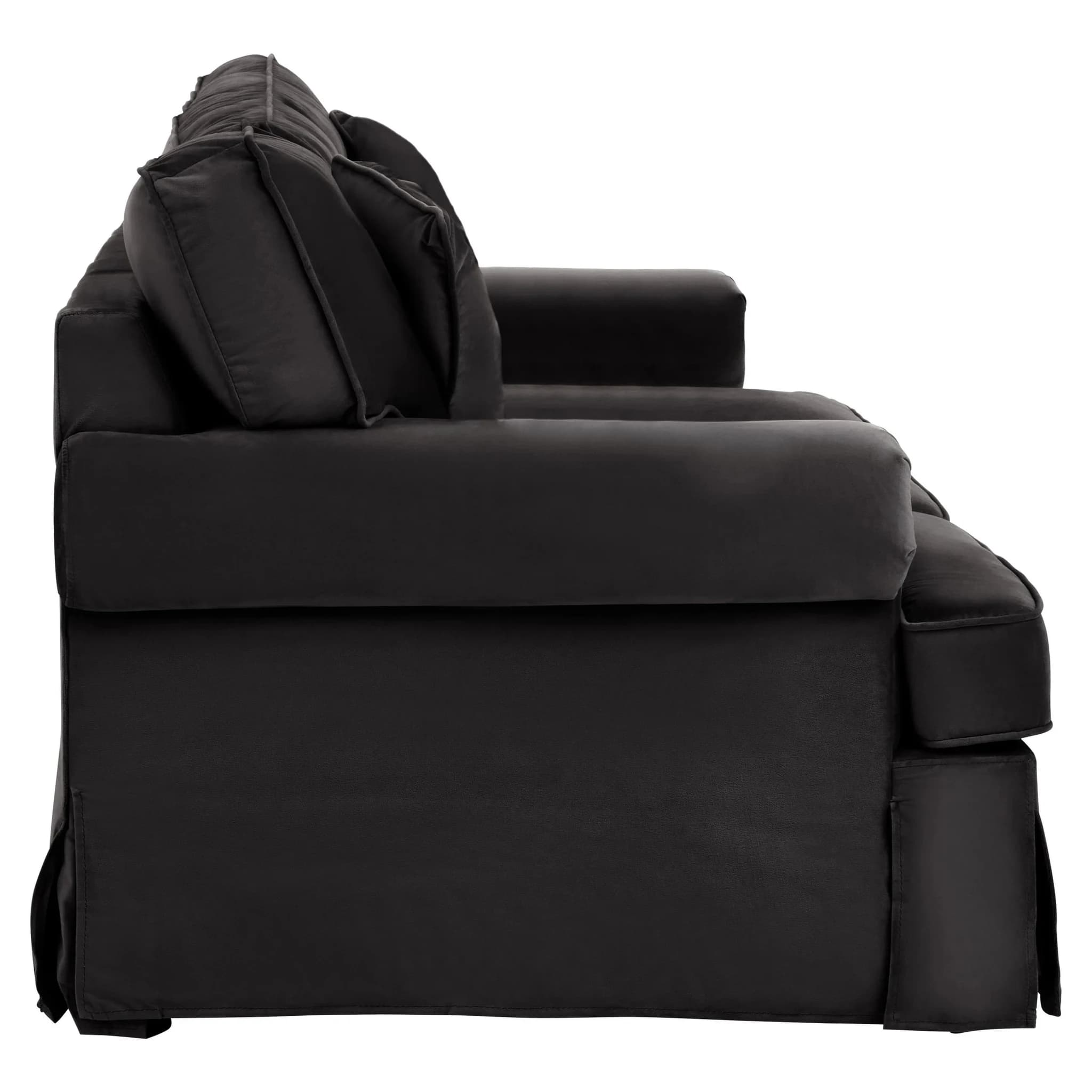 Ralph Two Seat Black Velvet Sofa - Seating, photo 3 of 6