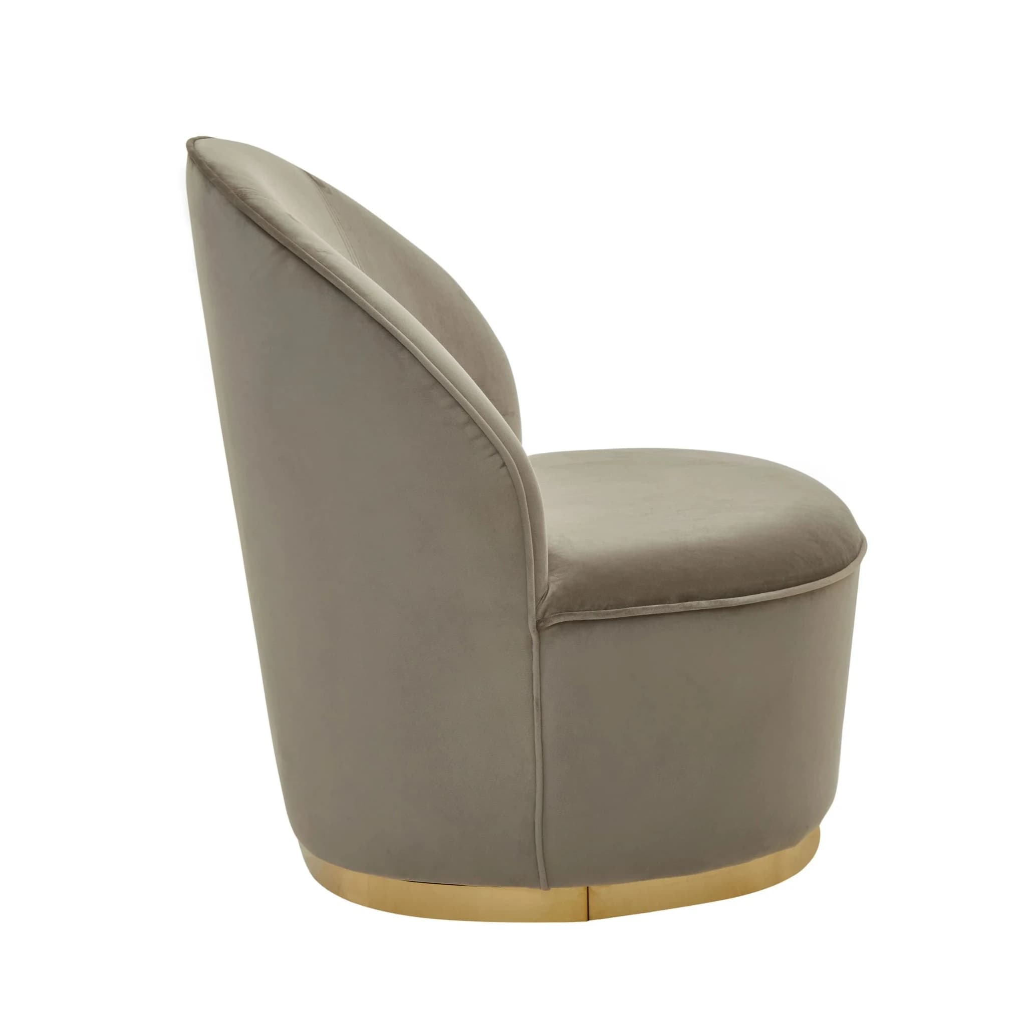 Kids Tamra Mink Velvet Gold Base Chair - Seating, photo 4 of 8