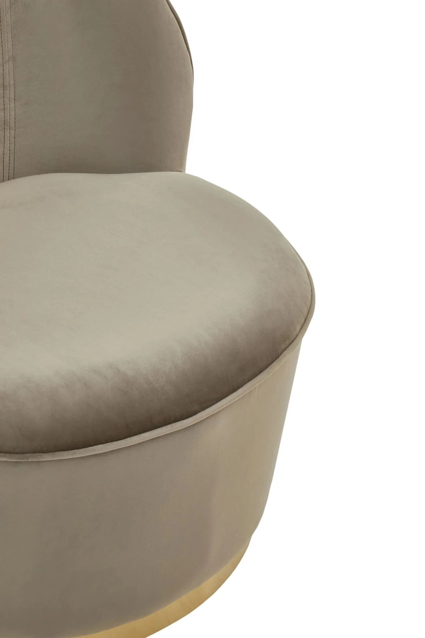 Kids Tamra Mink Velvet Gold Base Chair - Seating, photo 7 of 8