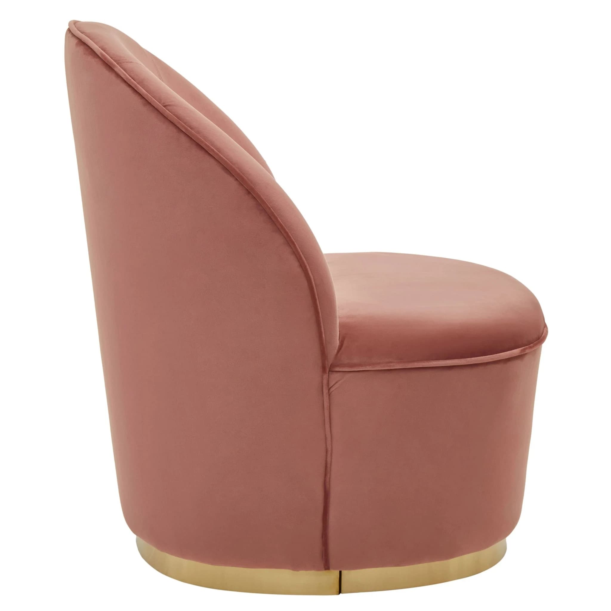 Kids Tamra Dusty Pink Velvet Gold Base Chair - Seating, photo 4 of 8