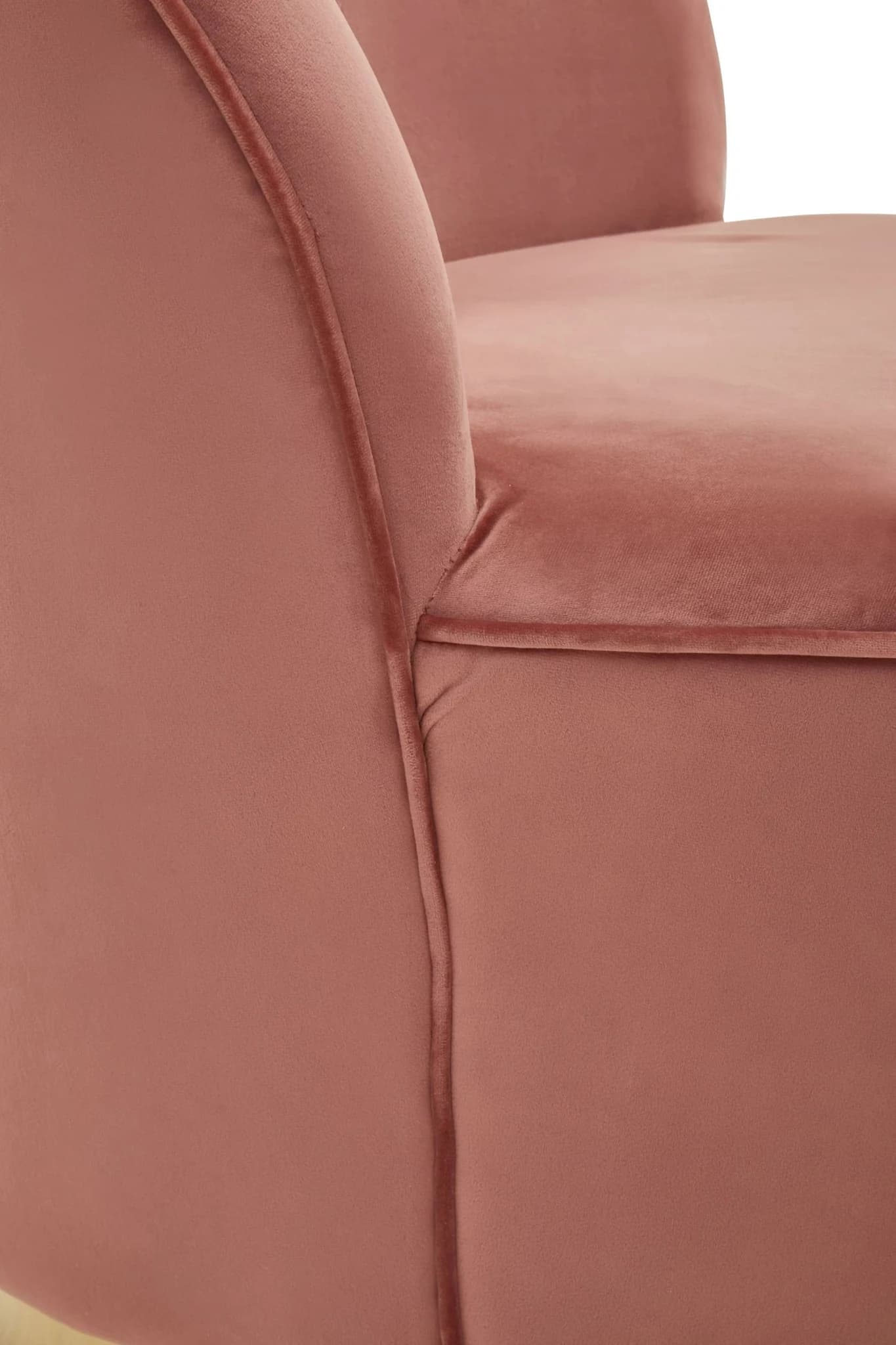 Kids Tamra Dusty Pink Velvet Gold Base Chair - Seating, photo 6 of 8
